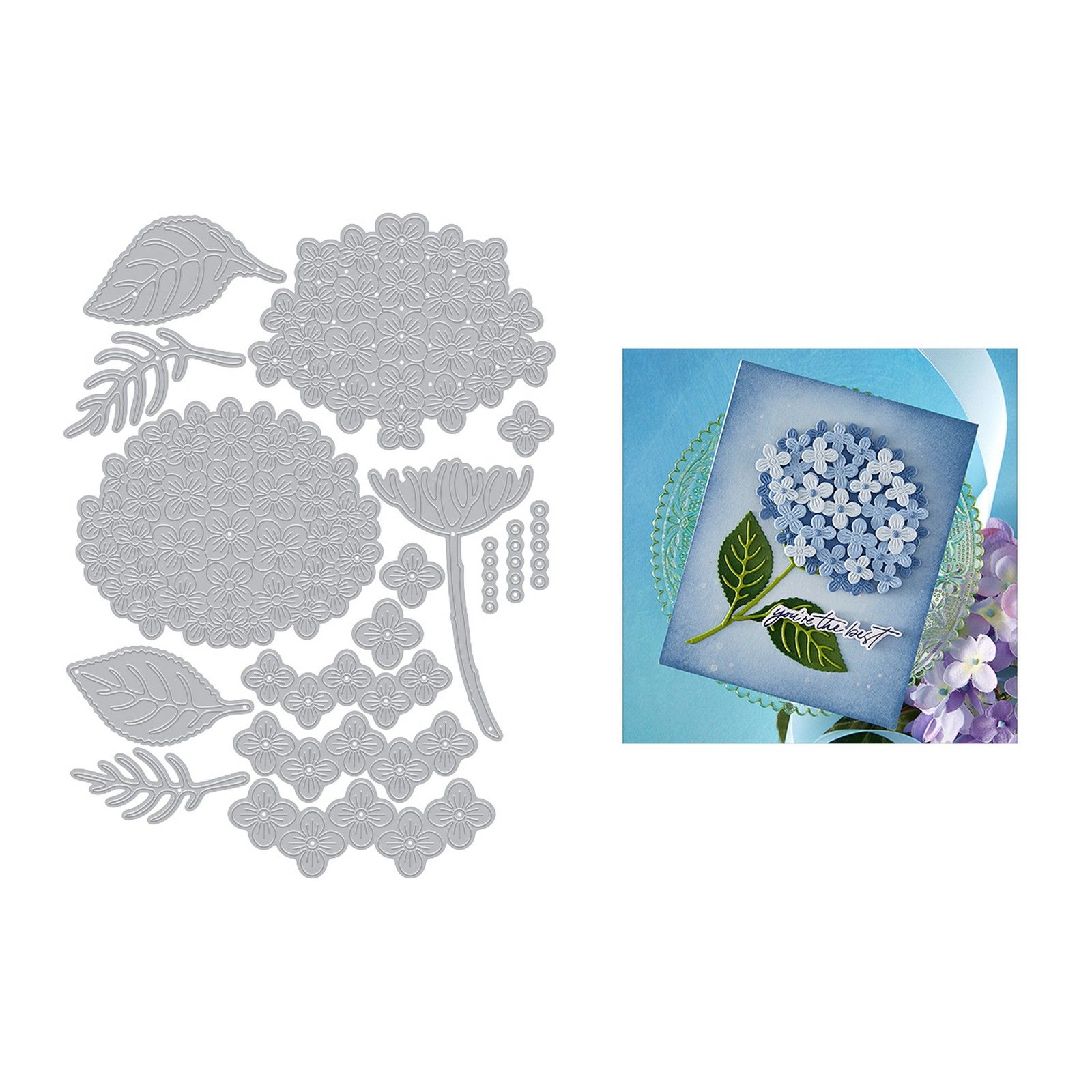 Hero Arts • Fustelle da Taglio Layered Hydrangea 16pz