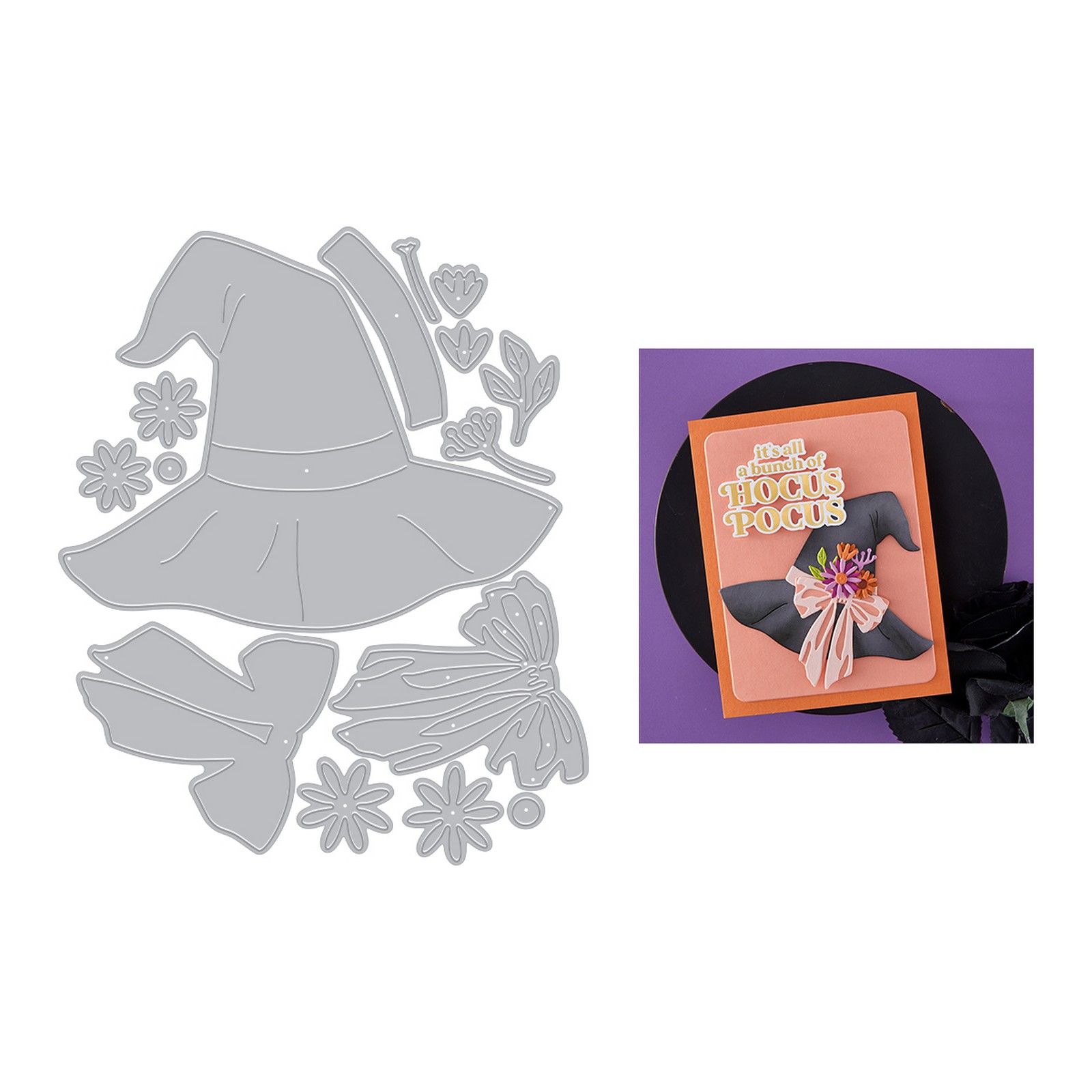 Hero Arts • Set Fustelle da Taglio Etched The Witch's Hat 10,2x8,1cm 15pz