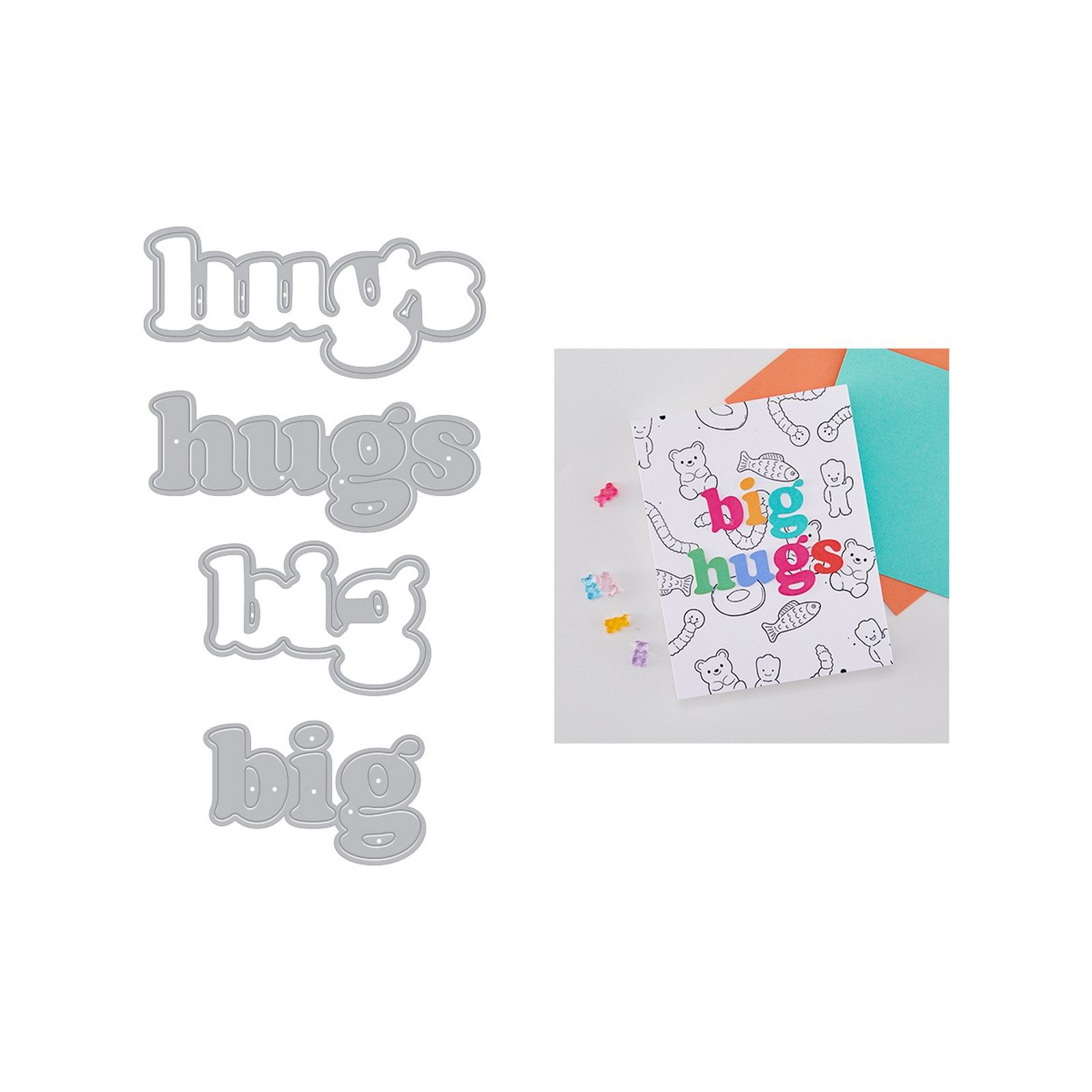 Hero Arts • Fustelle da Taglio Beary Sweet Big Hugs 8x3,4cm 4pz