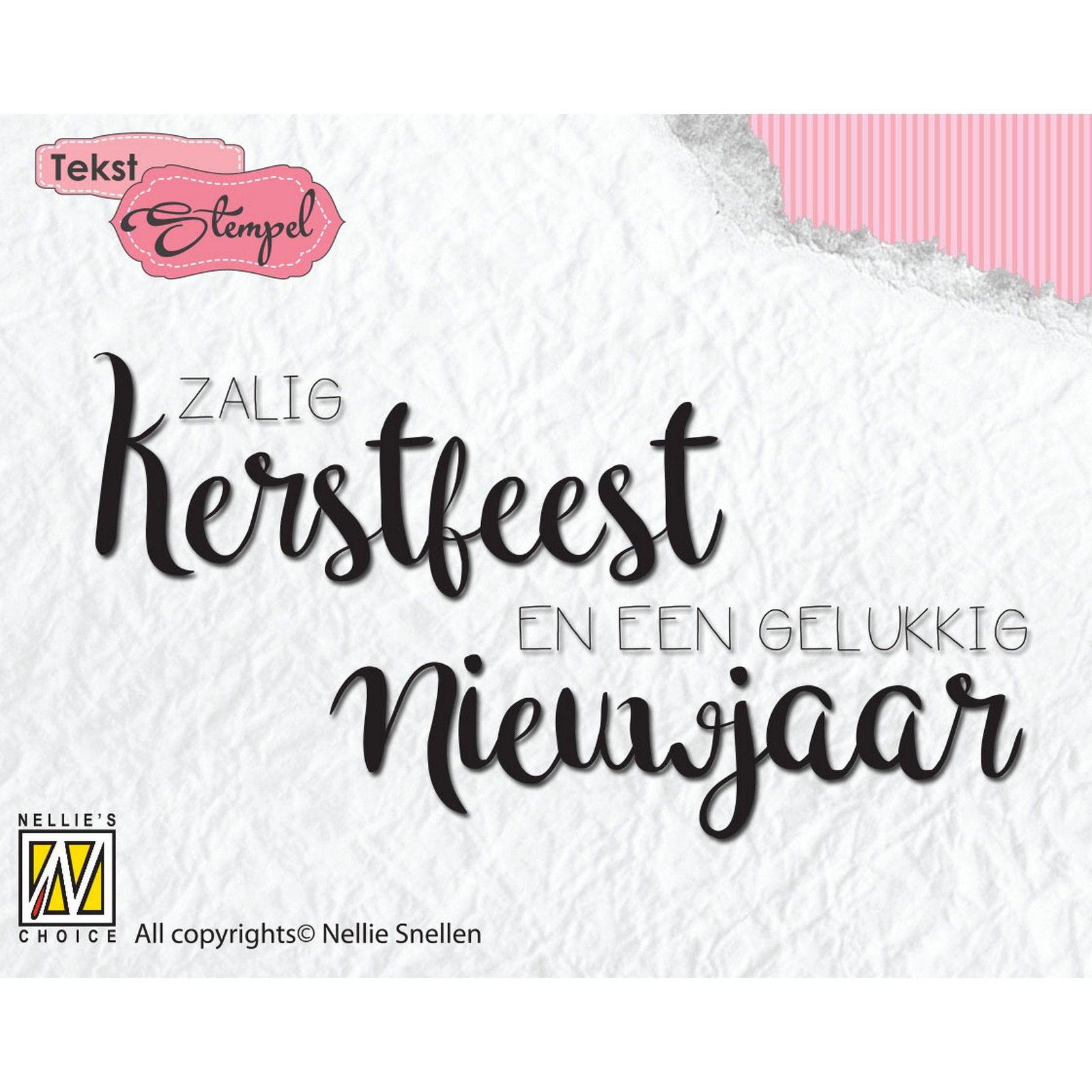 Nellie's Choice • Clear Stempel Nederlands Zalig Kerstfeest En Een Gelukkig Nieuwjaar