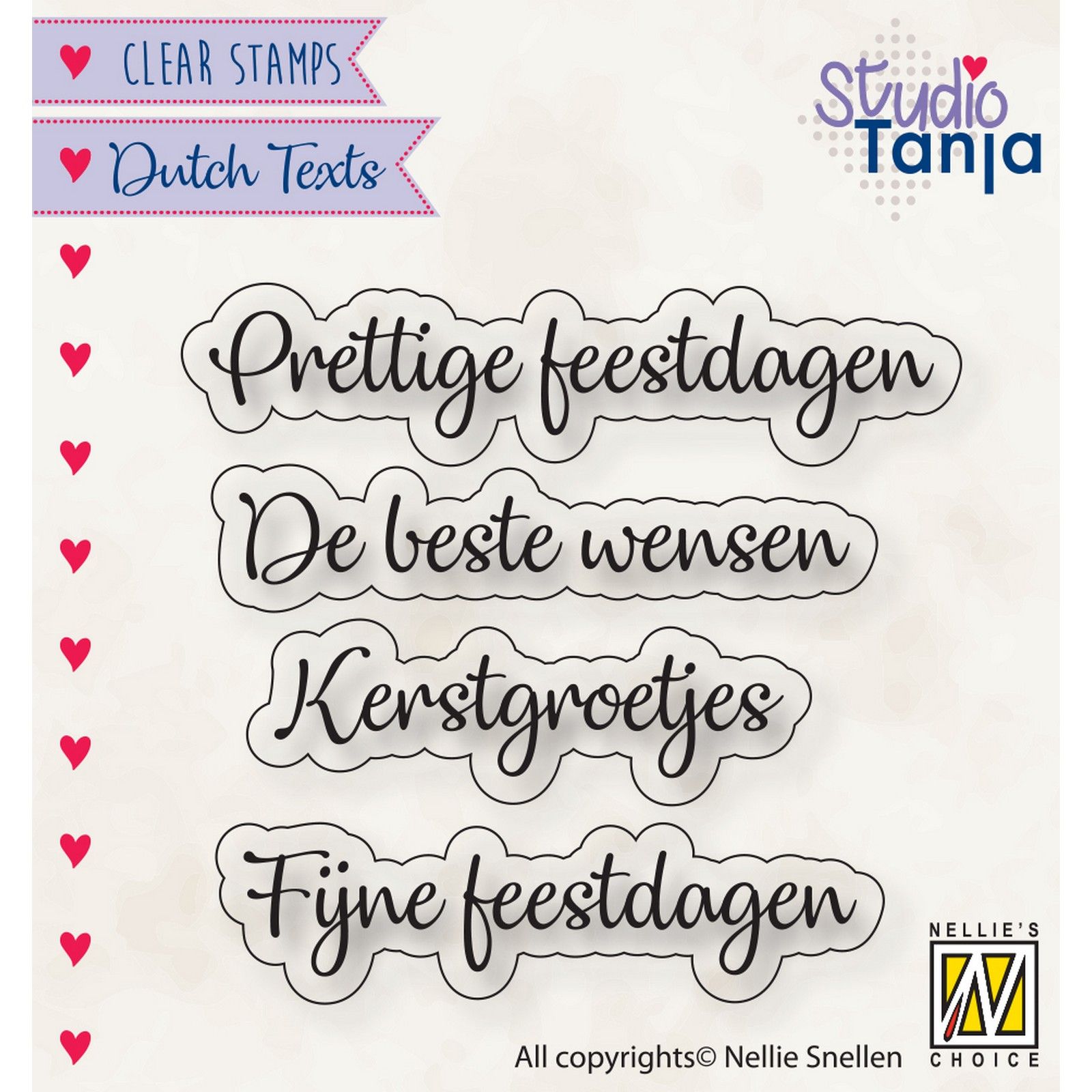 Nellie's Choice • Clear Stamps Dutch Texts Prettig Feestdagen Etc….