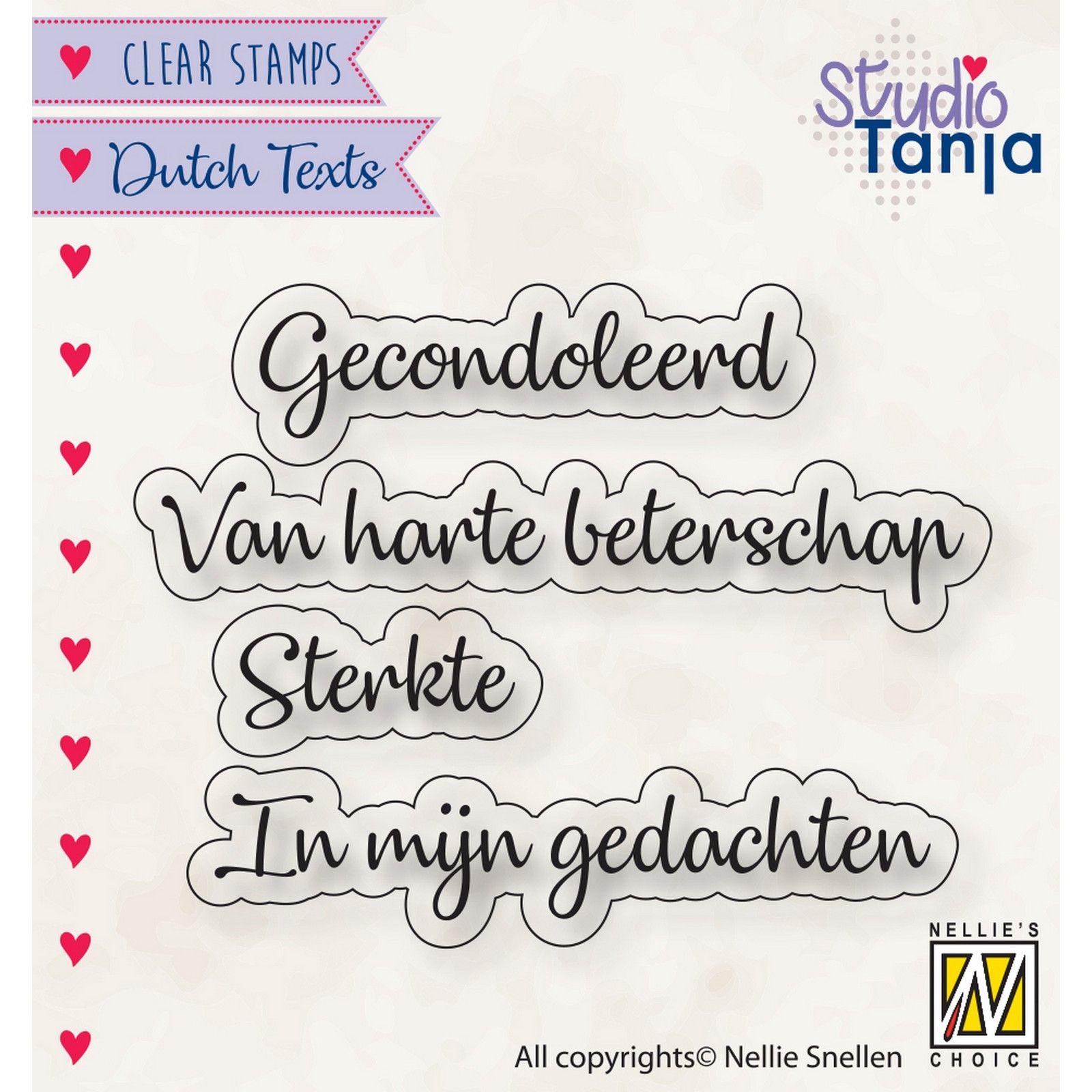 Nellie's Choice • Clear Stempel Nederlands Gecondoleerd Etc