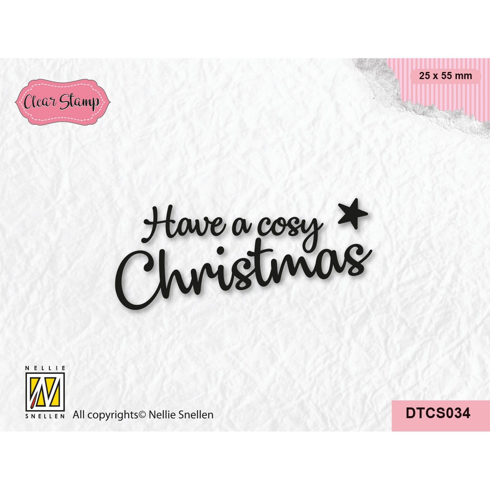 Nellie's Choice • Text Clear Stamp Cosy Christmas