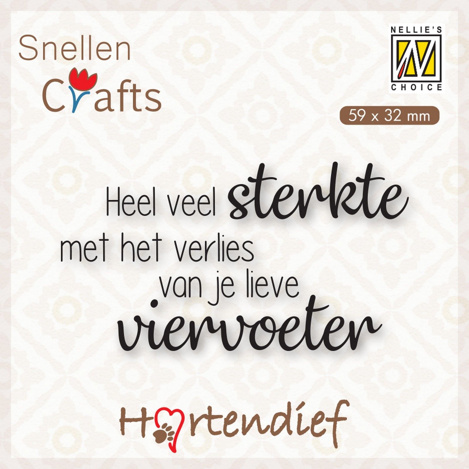 Nellie's Choice • Dutch Texts Clear Stamps Pets Condolences Hartedief Series Heel Veel Sterkte Met Het Verlies Van….