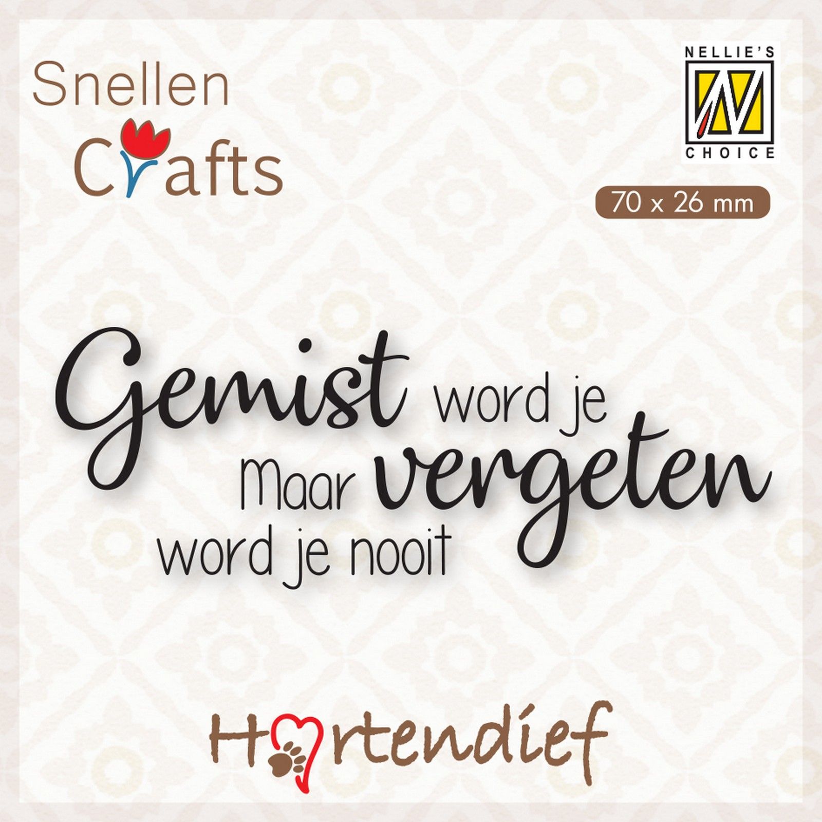 Nellie's Choice • Silikonenstempeln Niederlandisch Pets Condolences Hartedief Serie Gemist Word Je Maar Vergeten Word