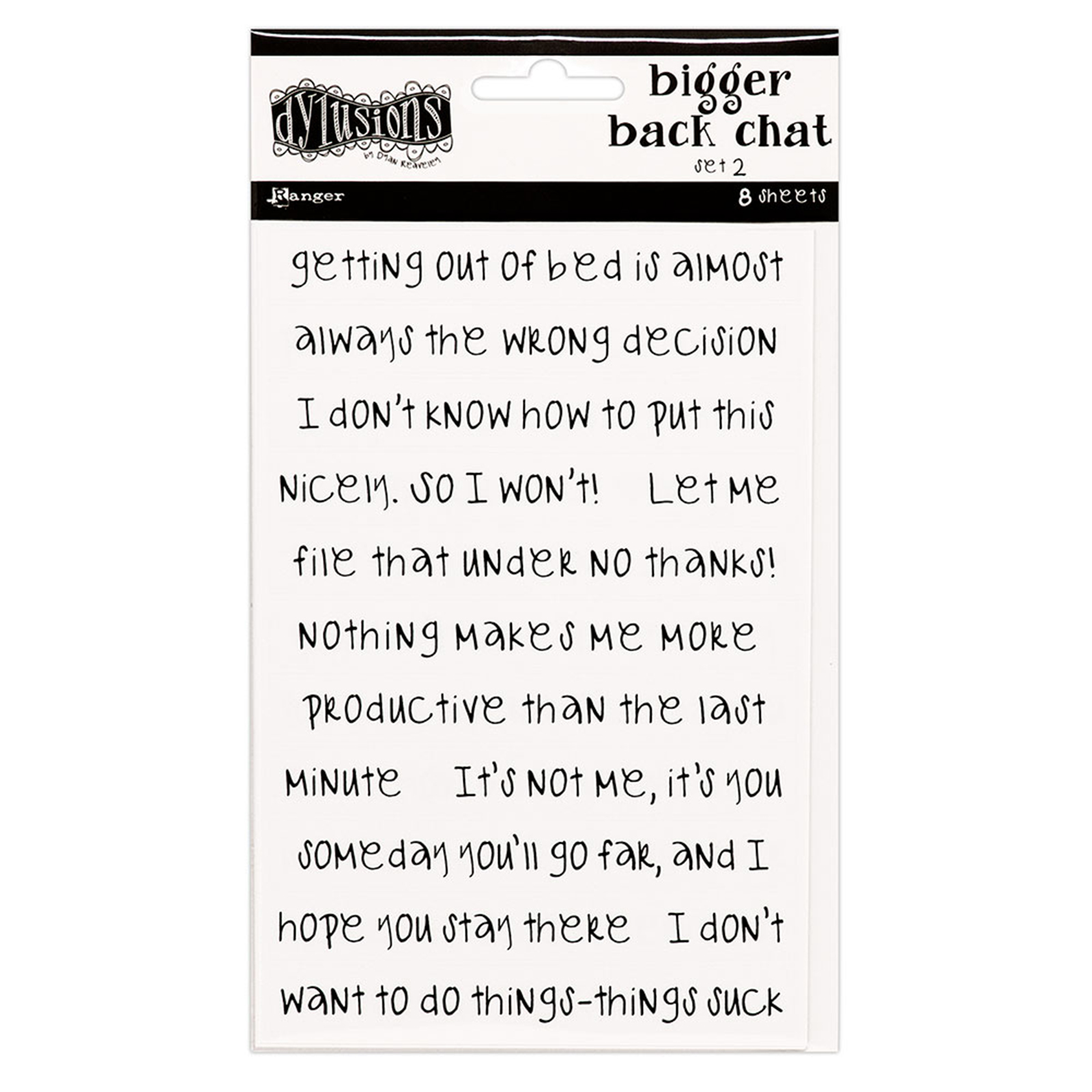 Ranger • Dylusions Bigger back chat stickers White 2