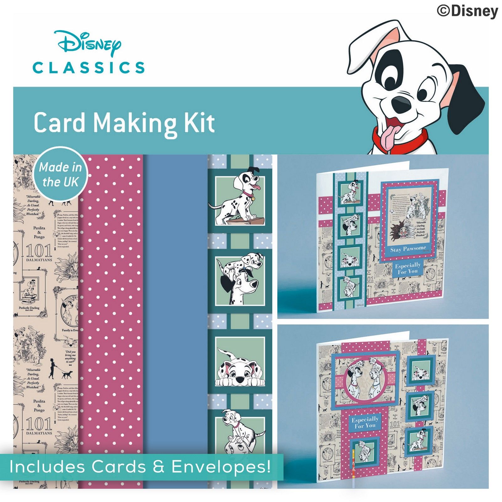 Creative Expressions • 101 Dalmatians Mini Card Kit 15,24x15,24cm