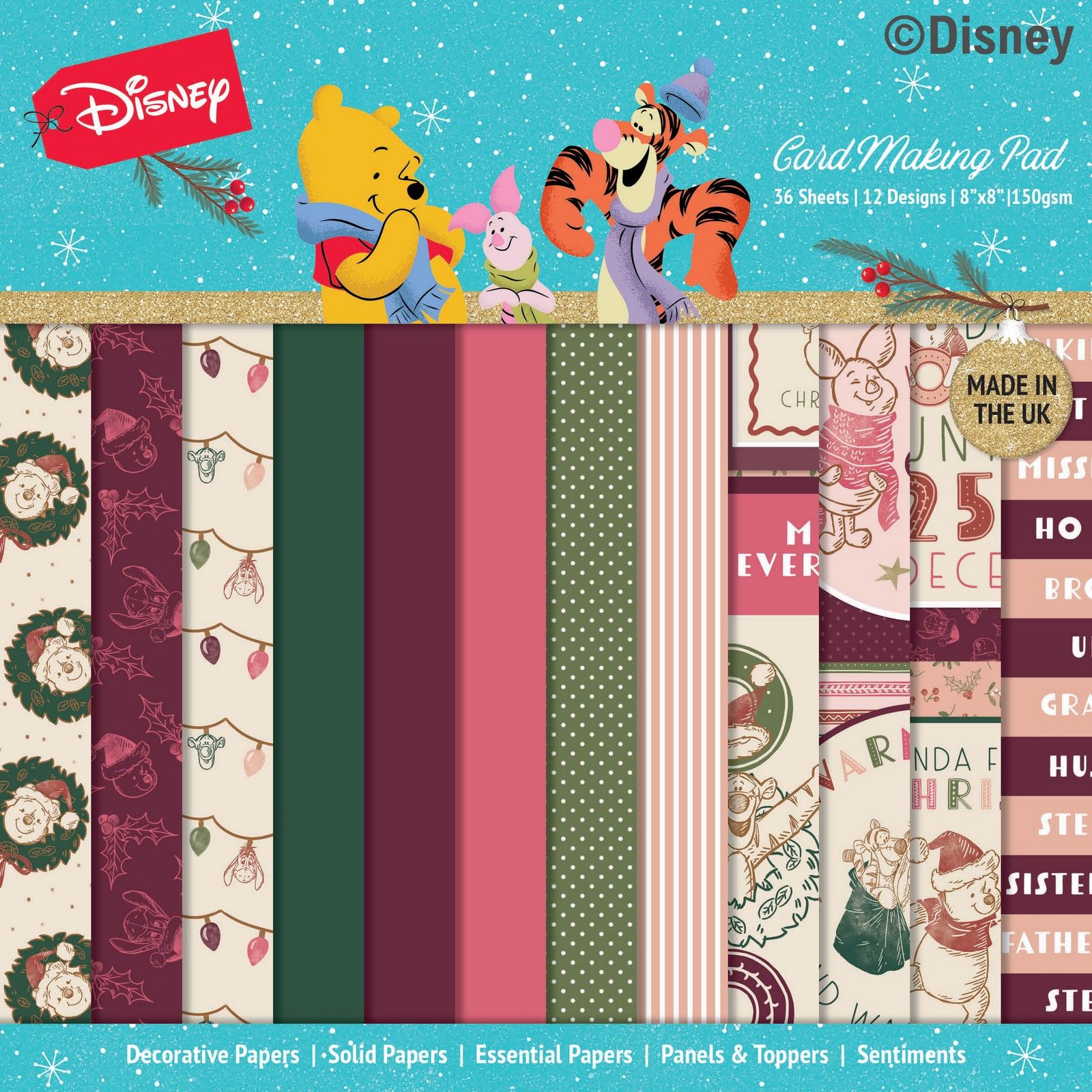 Creative Expressions • Winnie The Pooh Christmas Card Making Pad 20,32x20,32cm