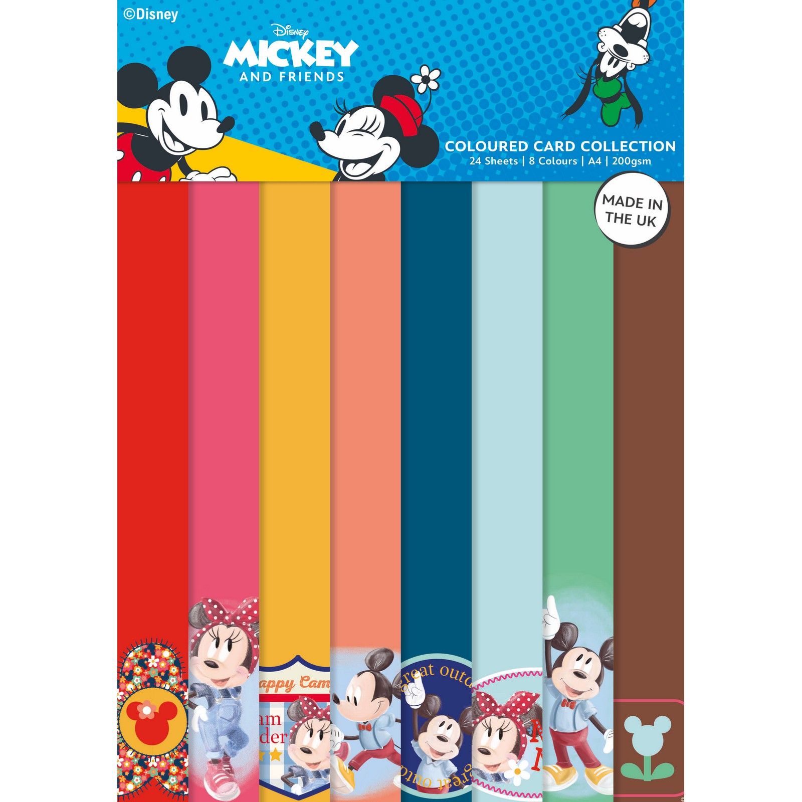 Creative Expressions • Mickey & Minnie Coloured Card pack