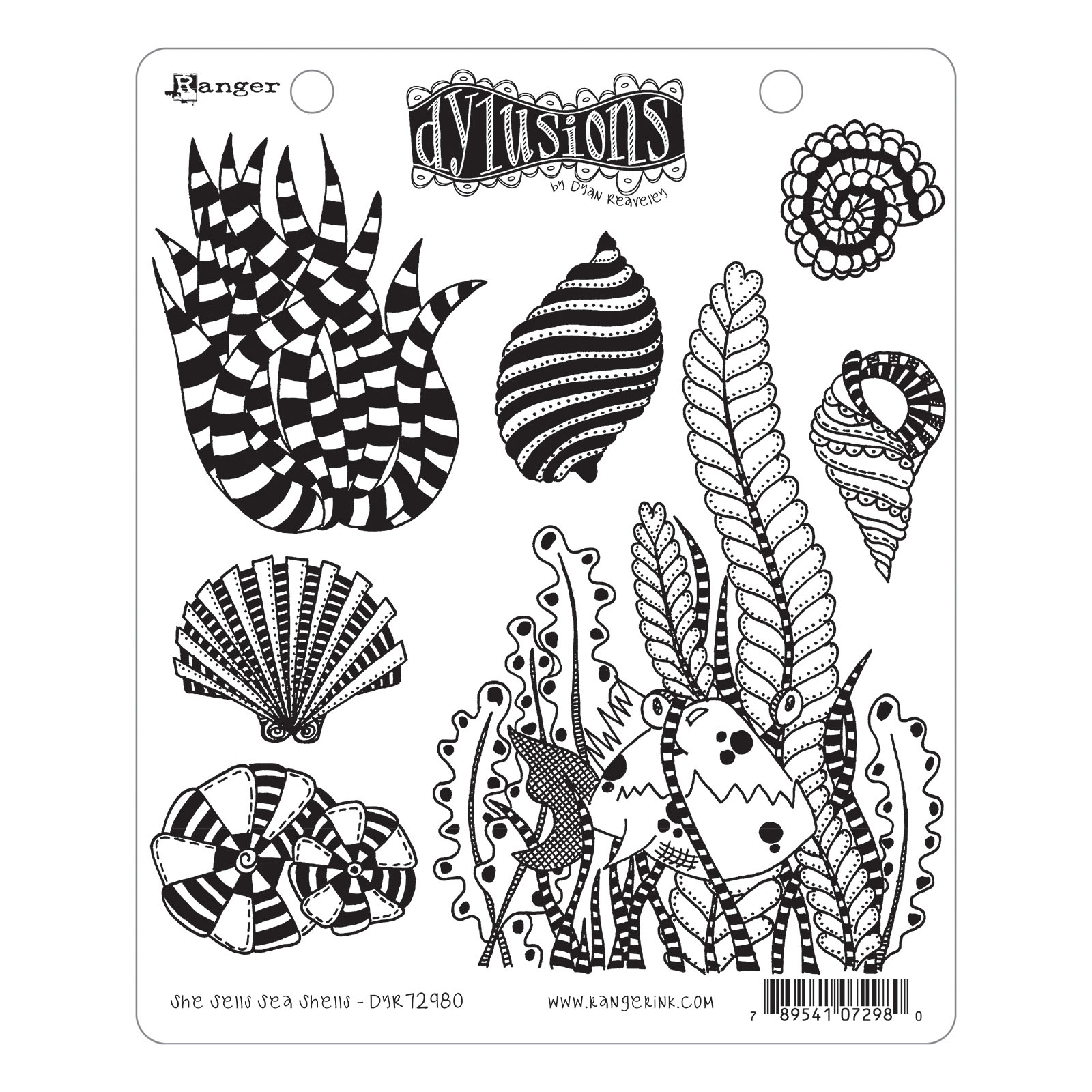 Ranger • Dylusions cling Mount Stamp She Sells Sea Shells