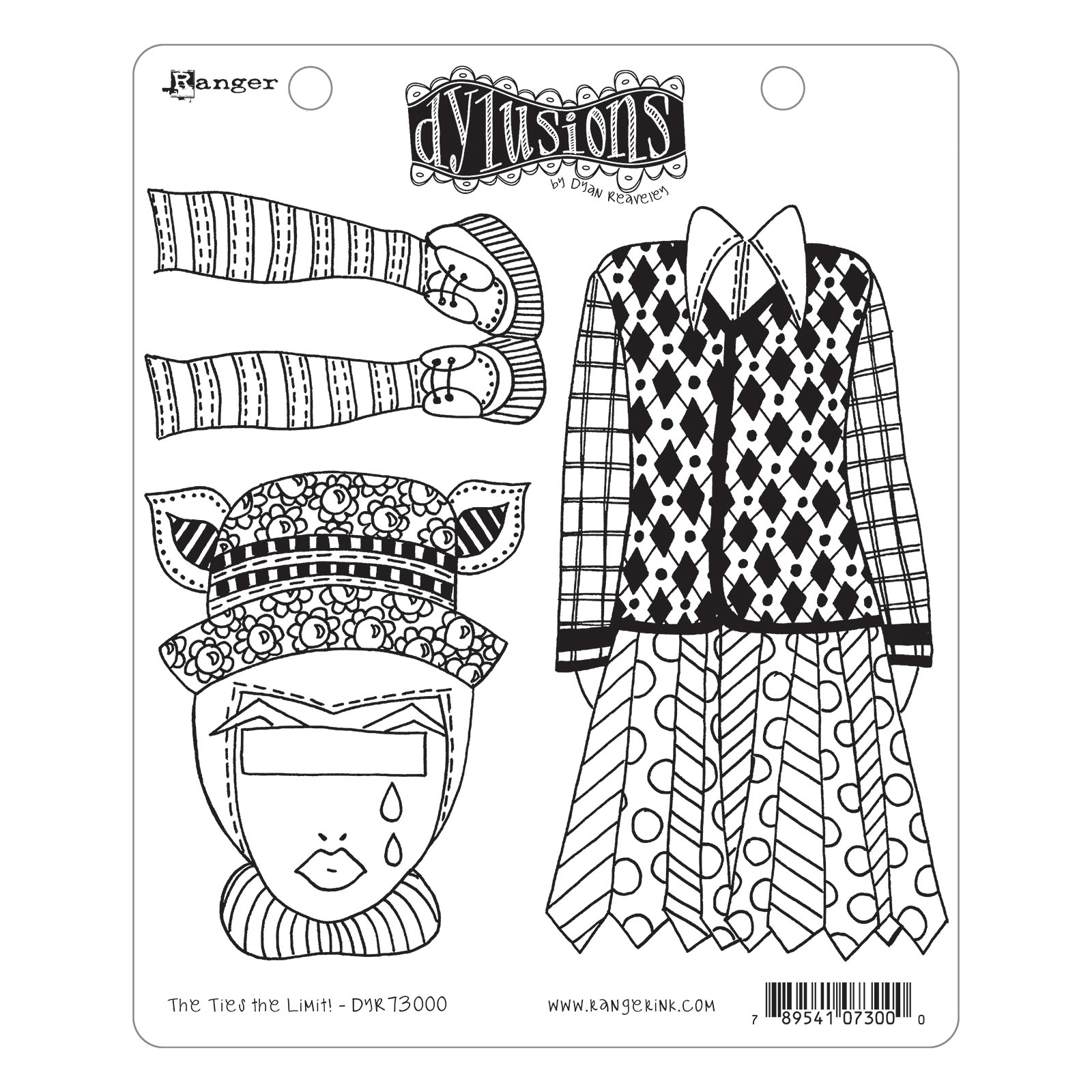 Ranger • Dylusions Cling Mount Stamp The Ties The Limit!