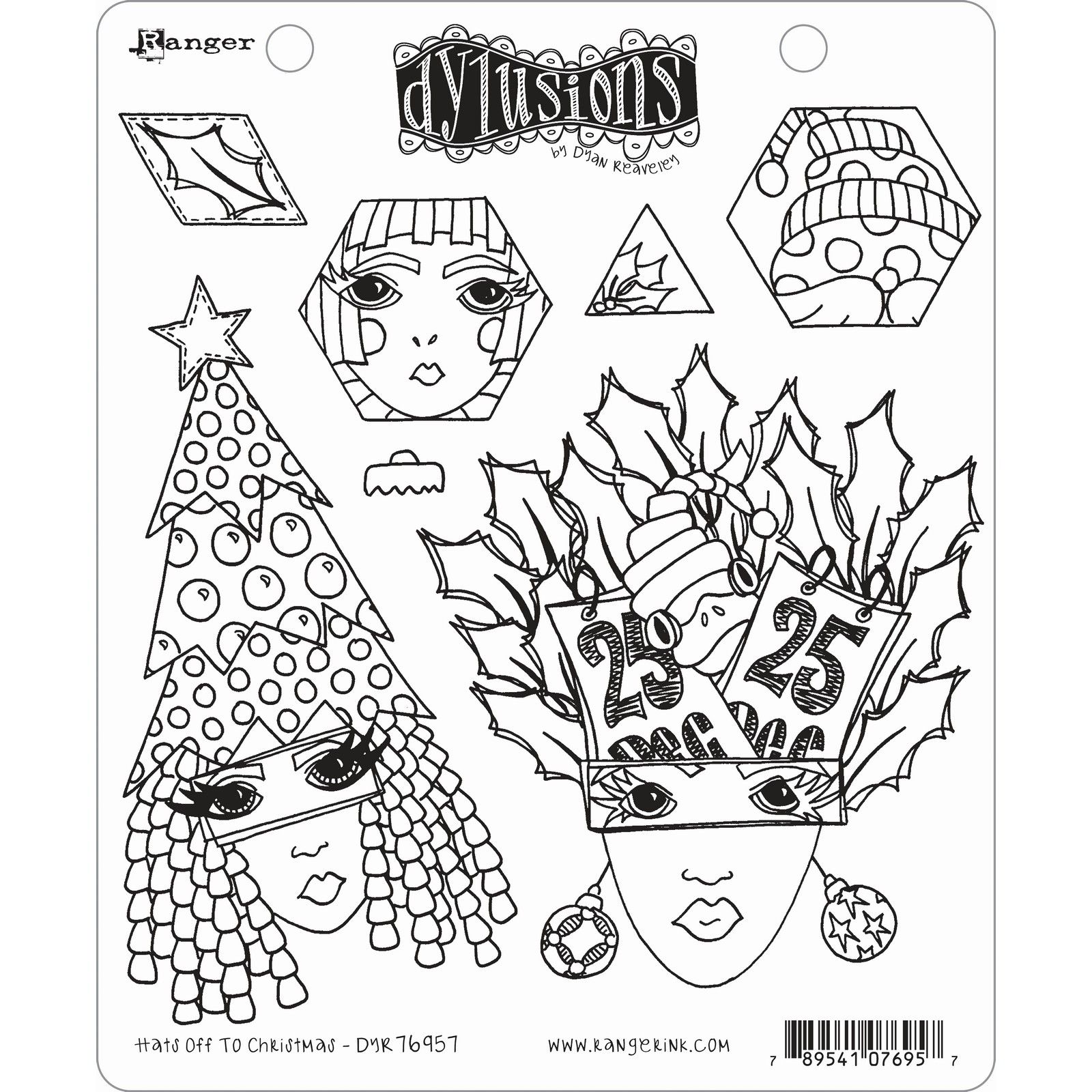 Ranger • Dylusions stamp collection Hats off to Christmas