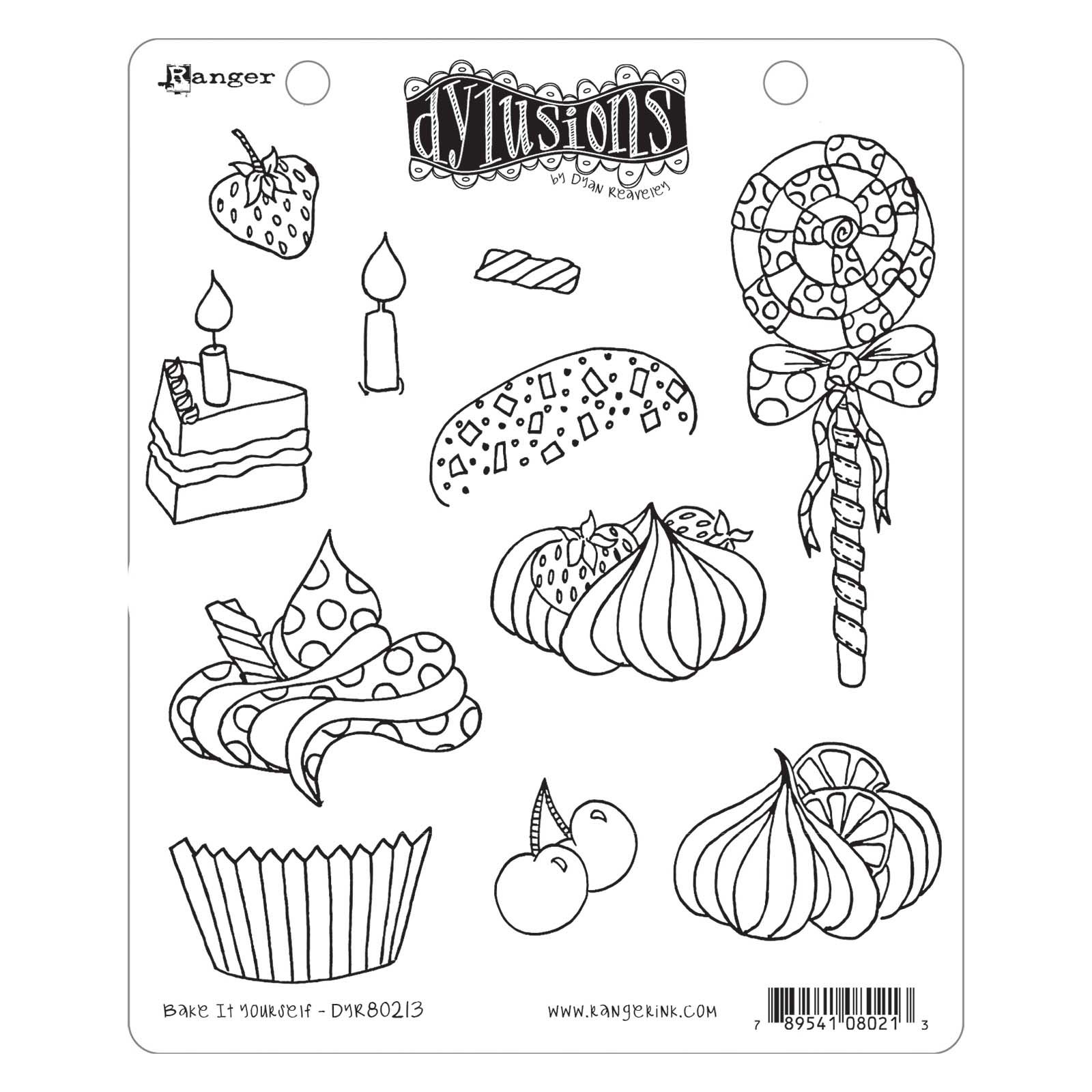 Ranger • Dylusions Cling Stamp Bake It Yourself 11pieces