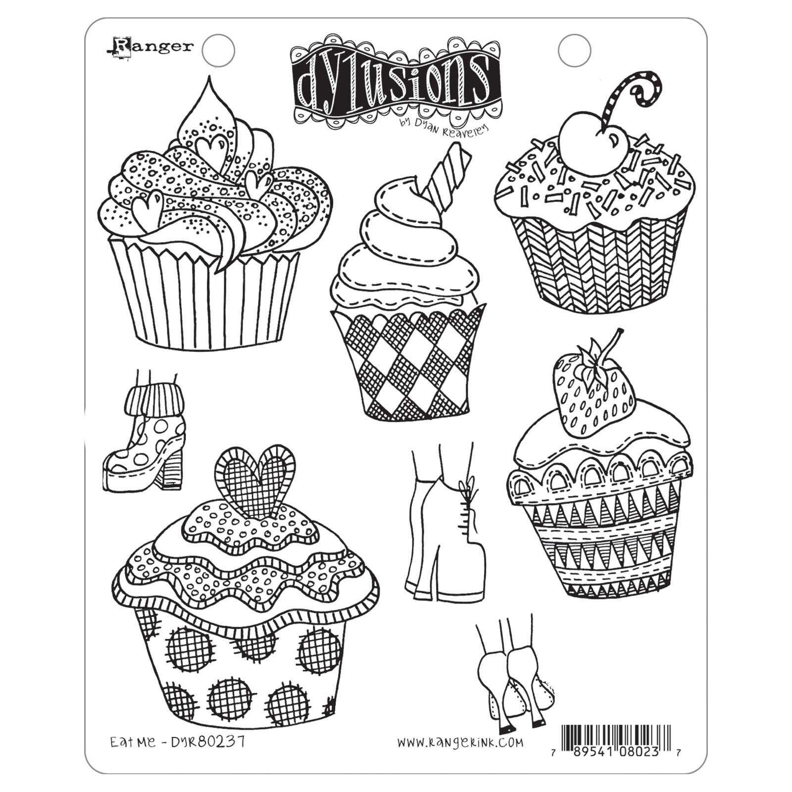 Ranger • Dyan Reaveley dylusions stamp collection Eat me