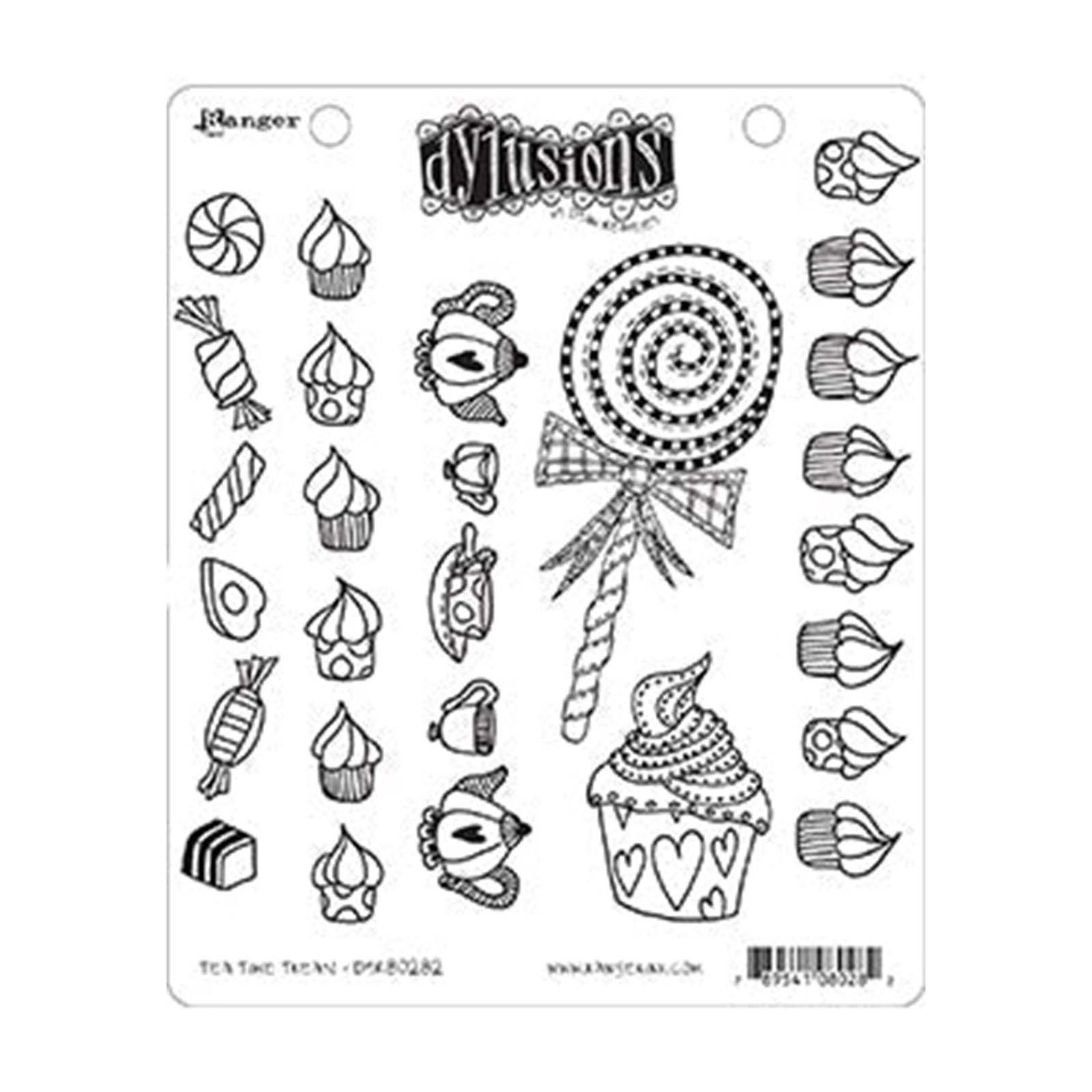 Ranger • Dylusions Dyalog Clear Stamps Tea Time Treats