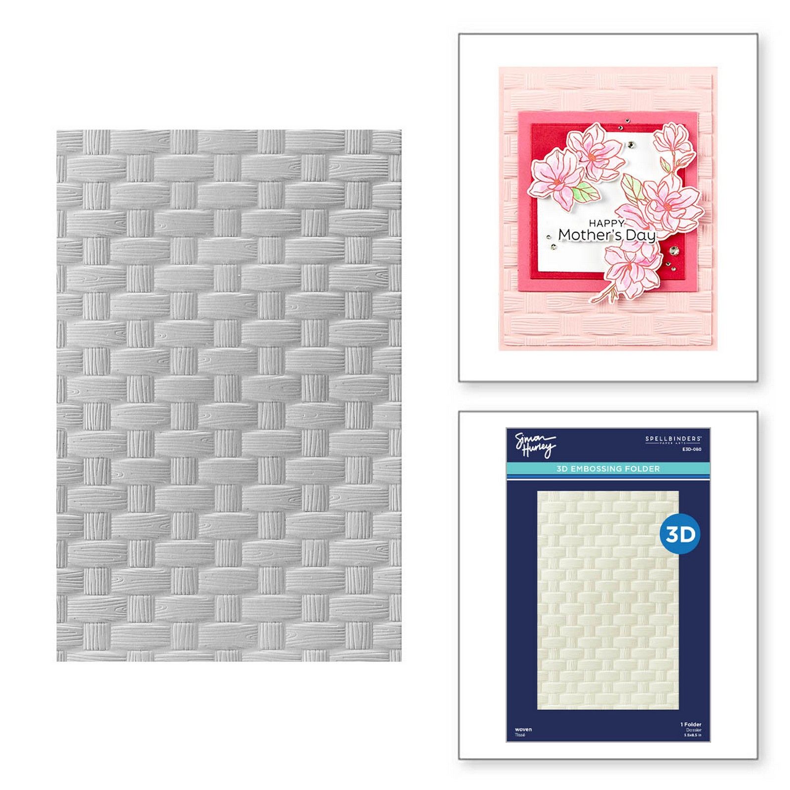Spellbinders • 3D Embossing Folder Woven Texture 14x21,6cm