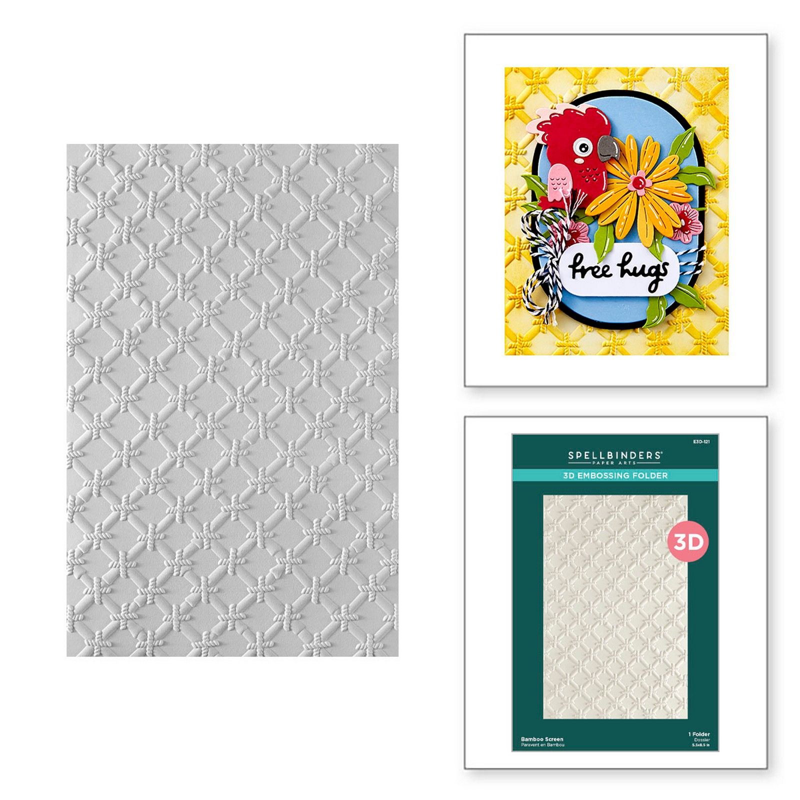 Spellbinders • 3D Embossing Folder Bamboo Screen 14x21,6cm