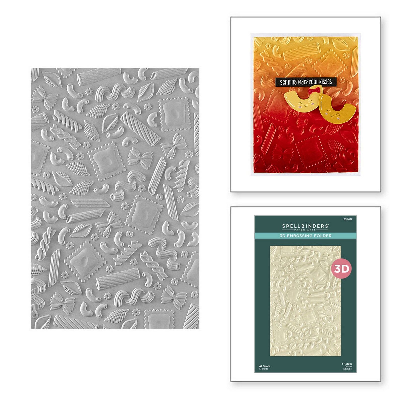 Spellbinders • 3D Embossing Folder Pasta Textuur 14x21,6cm