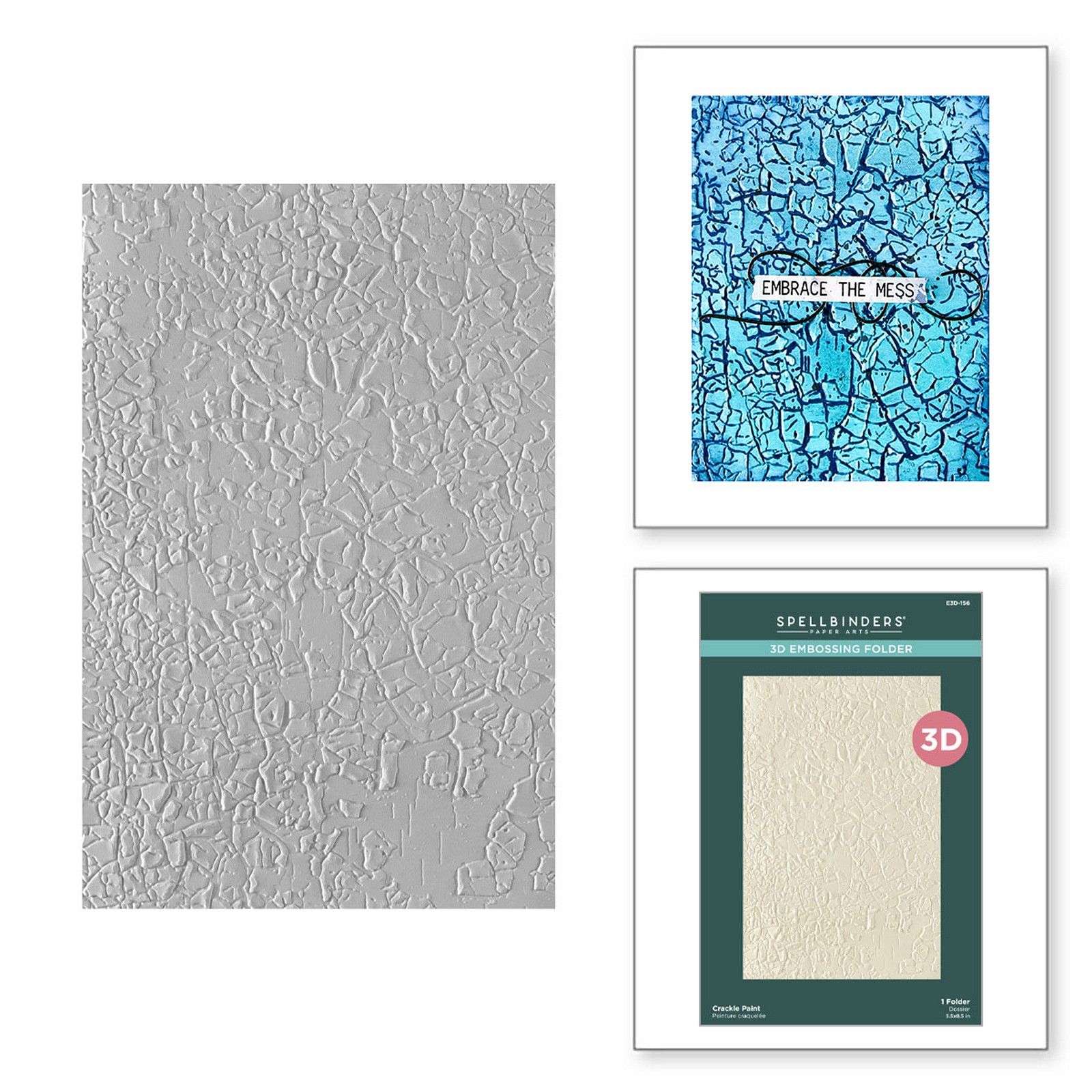 Spellbinders • 3D Embossing Folder Crackle Paint 14x21,6cm