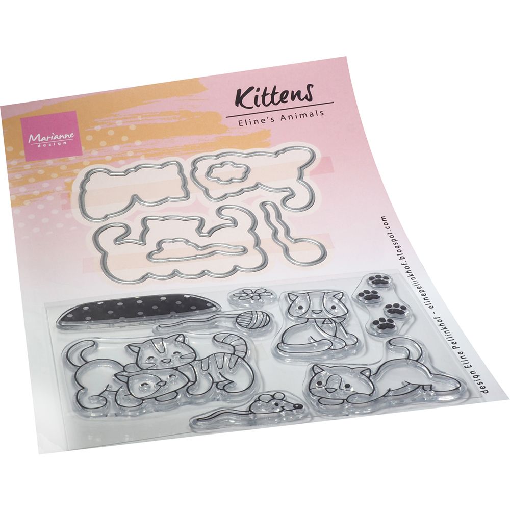 Marianne Design • Clear stamps & dies Eline's kittens