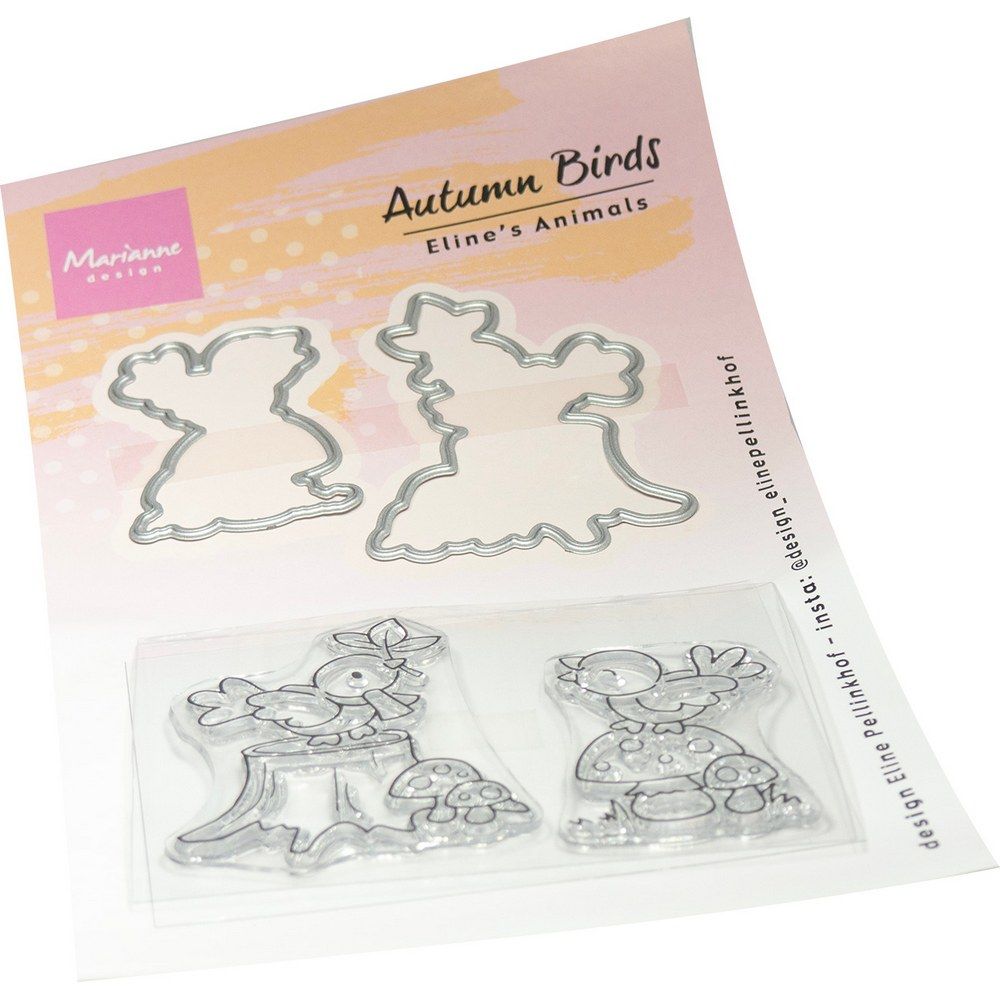 Marianne Design • Clear Stamps & Dies Eline's Animals Autumn Birds