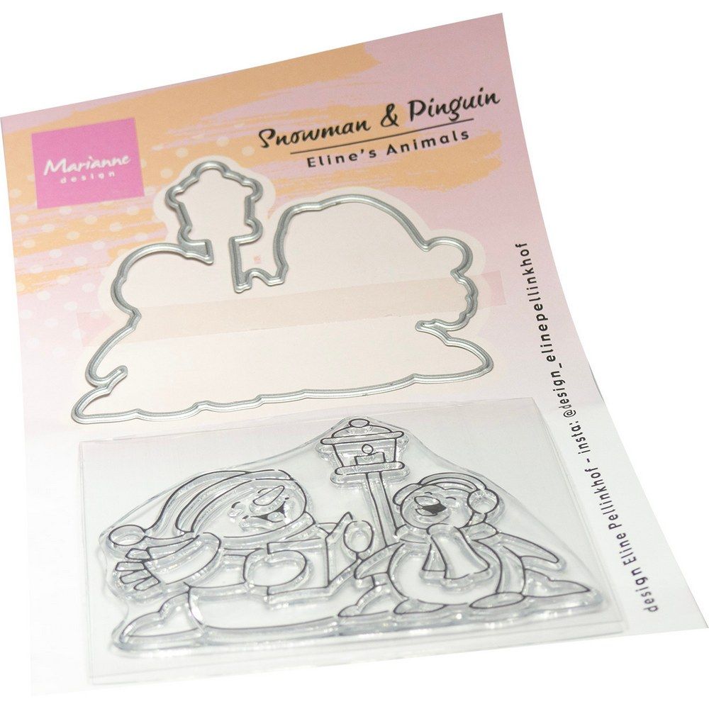 Marianne Design • Clear Stamps & Dies Eline's Animals Snowman & Pinguin