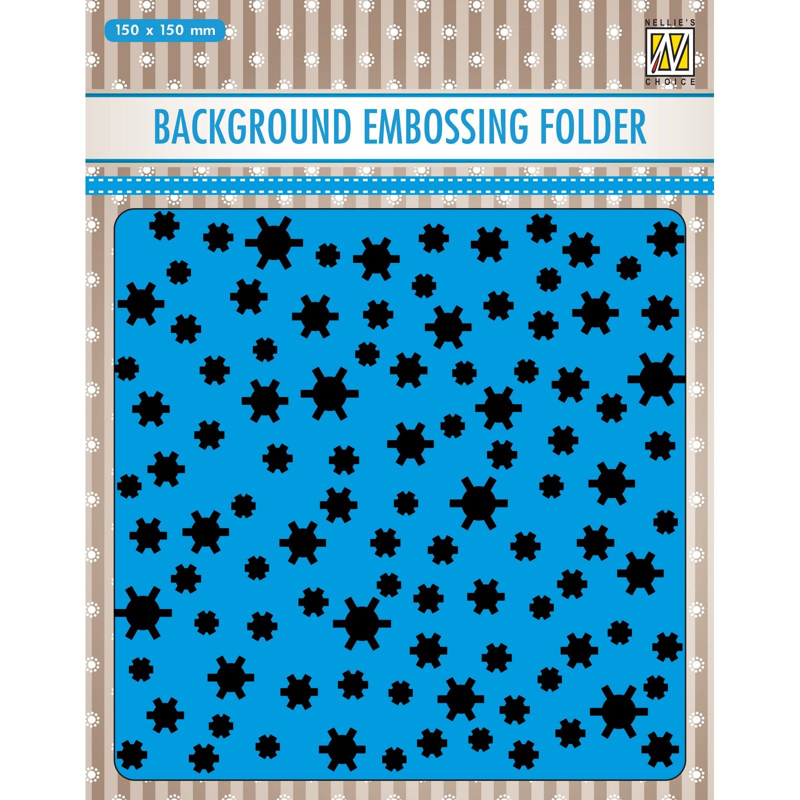 Nellie's Choice • Carpeta de Embossing 3D Fondo Copos de Nieve 15x15cm