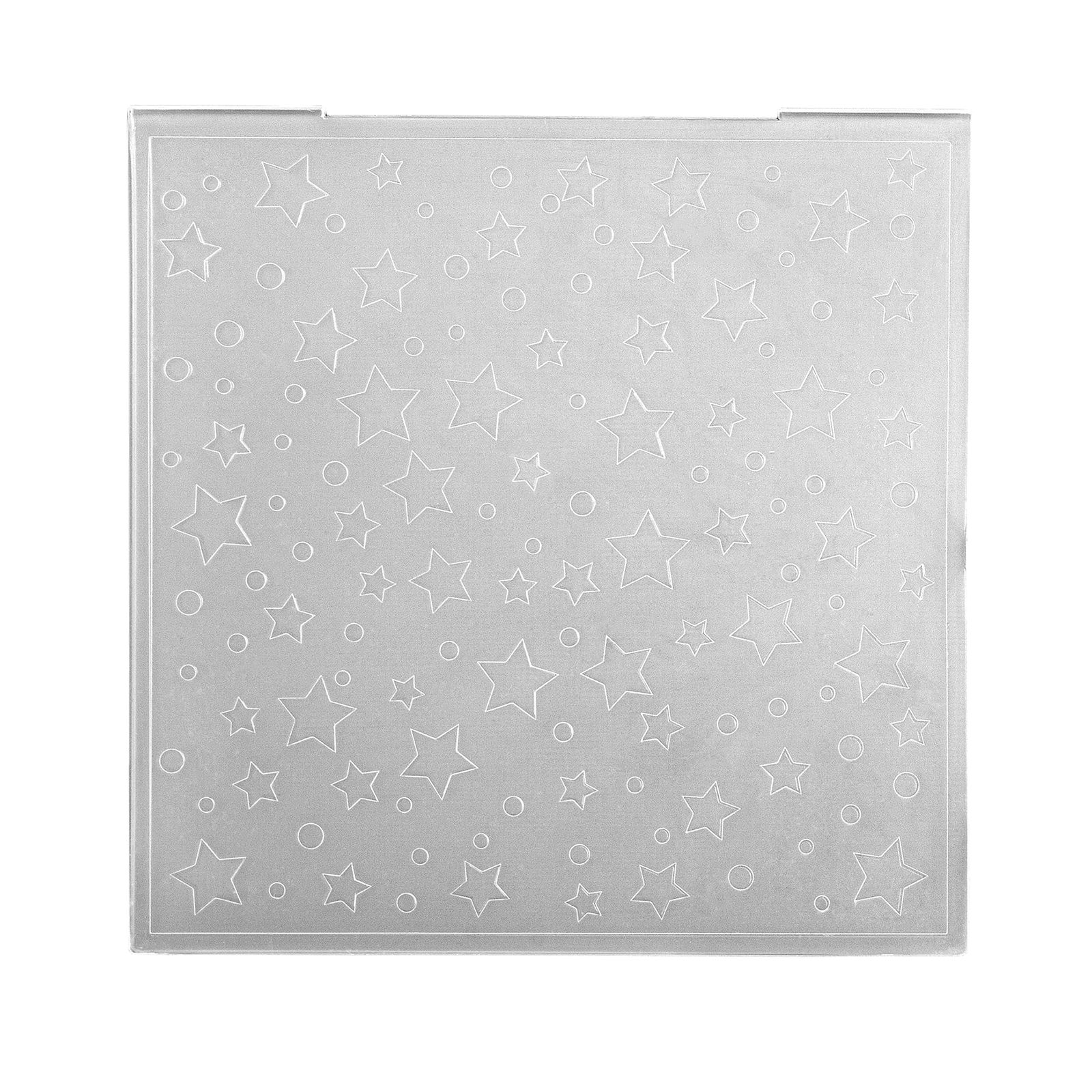 Nellie's Choice • 3D Prägefolder Hintergrund Sterne und Punkte 15x15cm