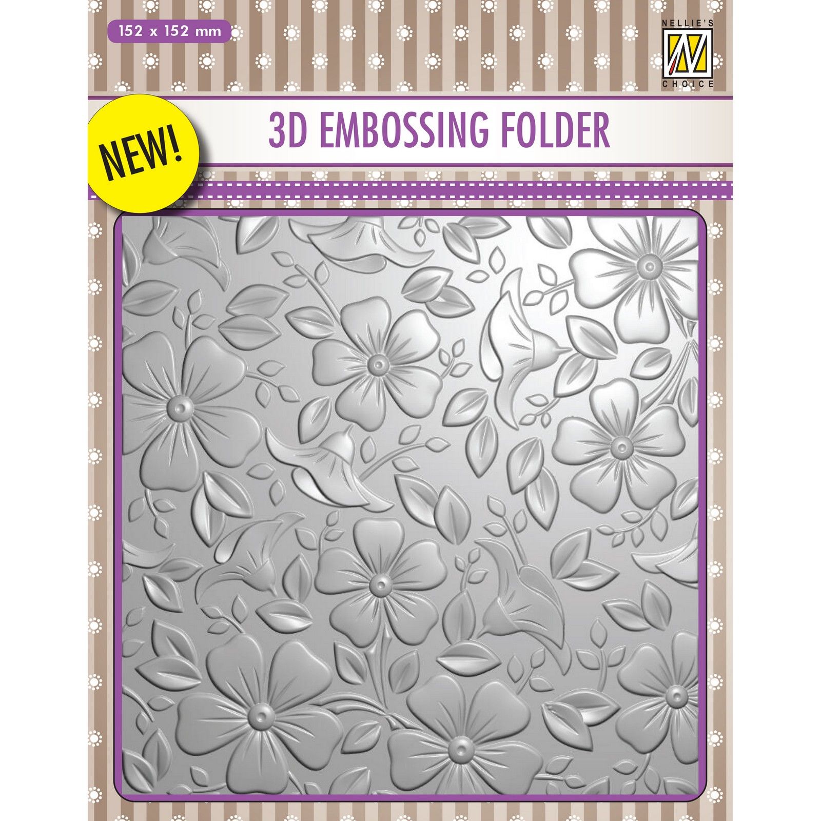 Nellie's Choice • 3D Embossing Folder Flowers-3