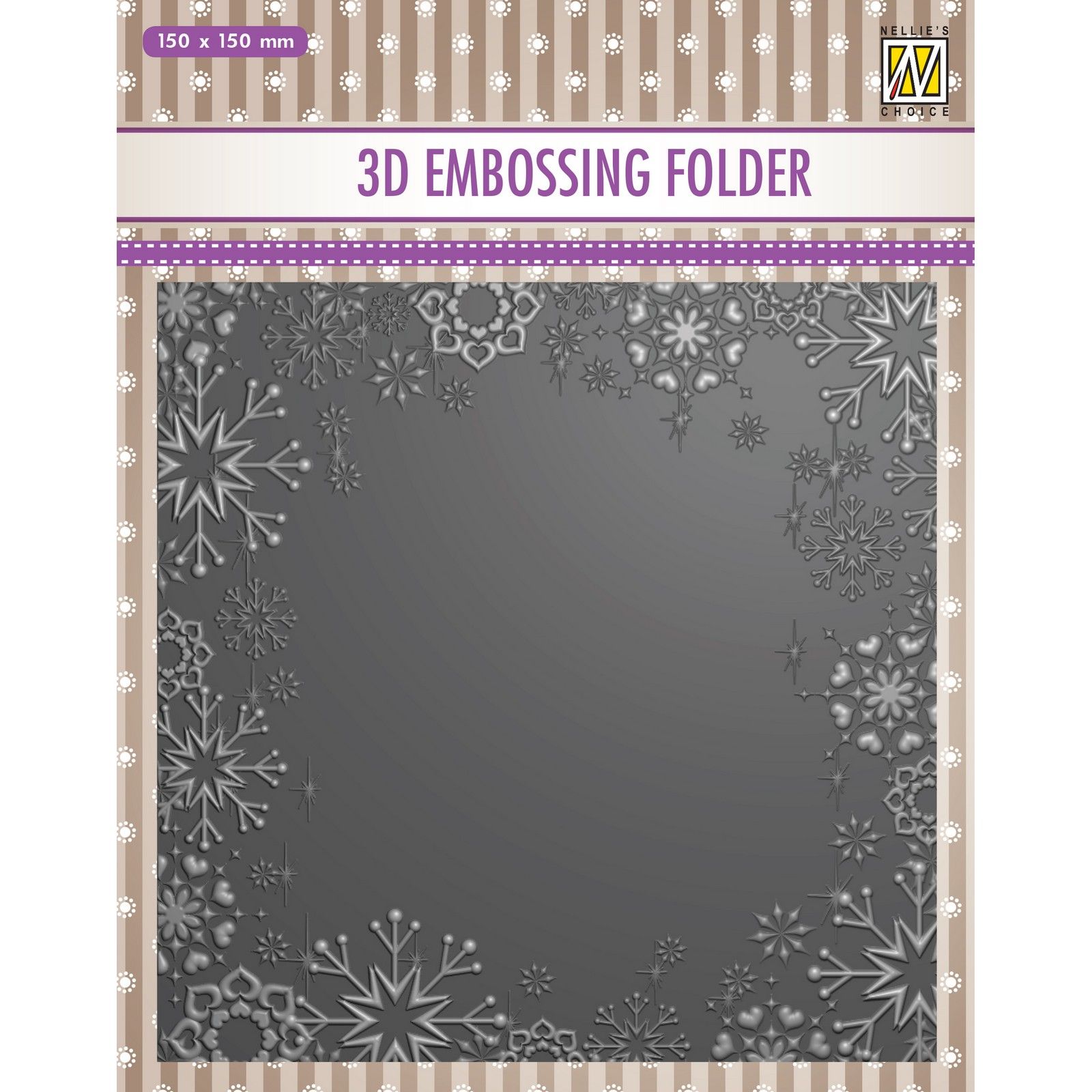 Nellie's Choice • 3D Embossing Folder Snowflake Frame