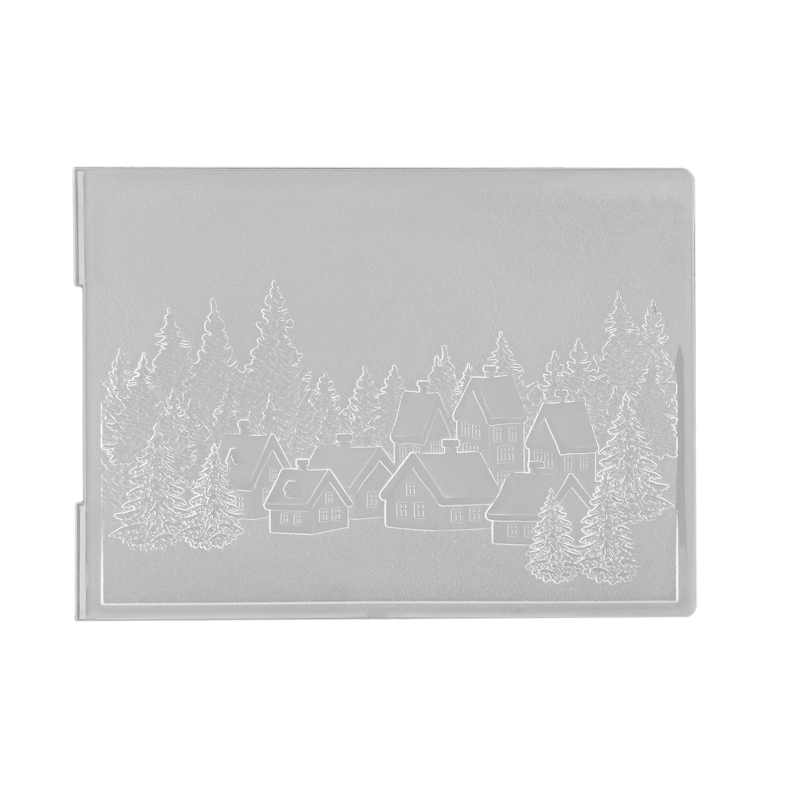 Nellie's Choice • 3D Prägefolder Landschaft Verschneites Dorf 10,5x14,8cm