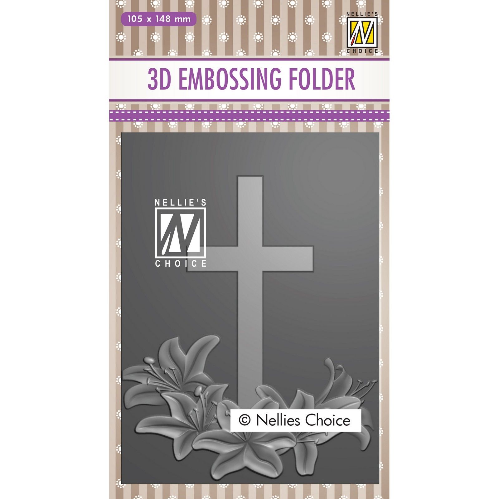 Nellie's Choice • 3D Embossing Folder Cross-2