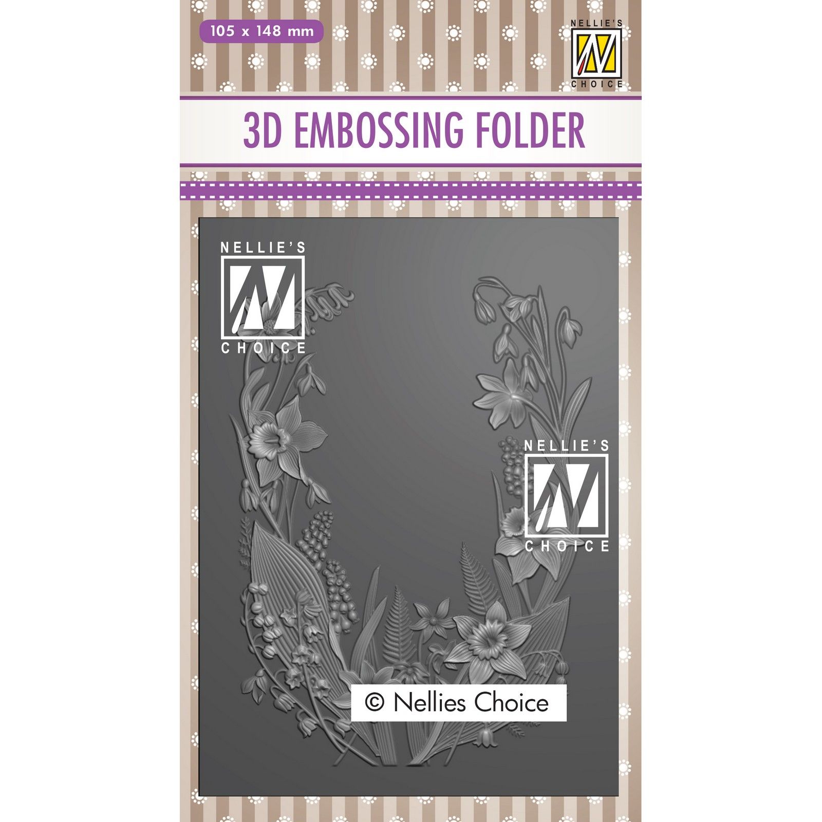 Nellie's Choice • 3D Embossing Folder Flower Frame