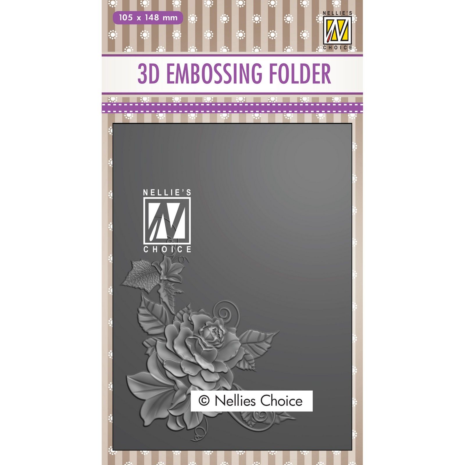 Nellie's Choice • 3D Embossing Folder Corner Roses 10,5x14,8cm