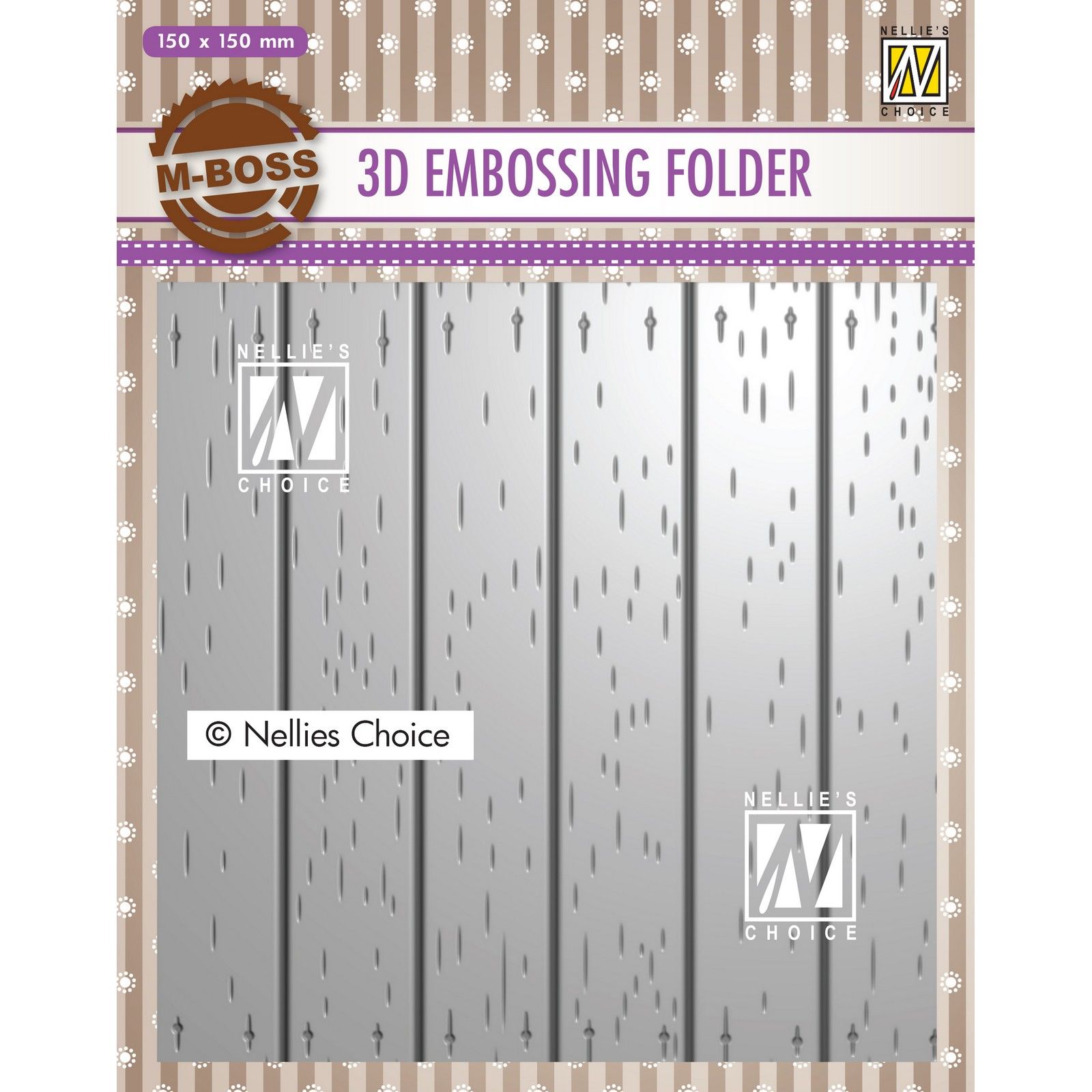 Nellie's Choice • 3D Embossing Folder Achtergrond Metaalpatroon 15x15cm