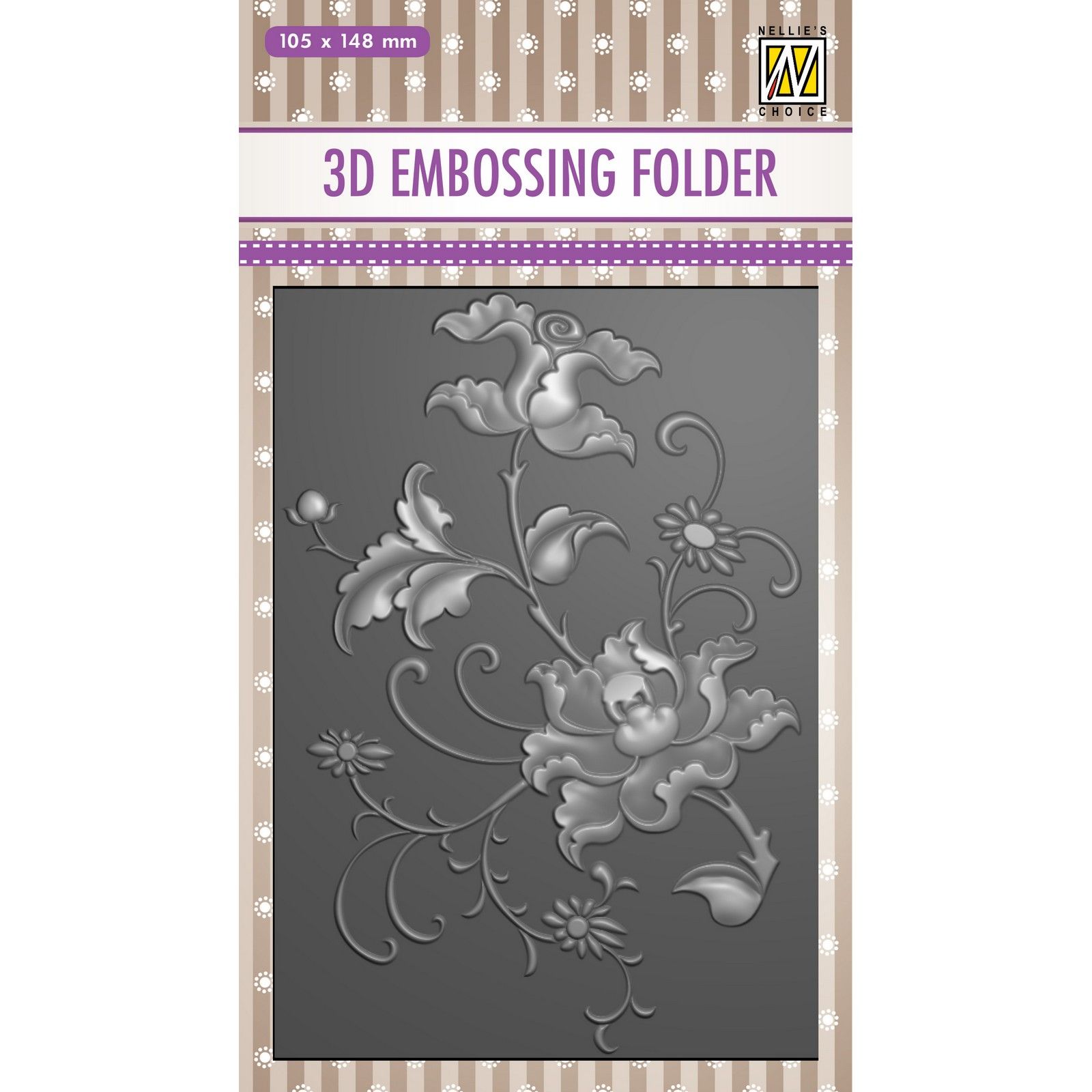 Nellie's Choice • 3D Embossing Folder Exotic Flower