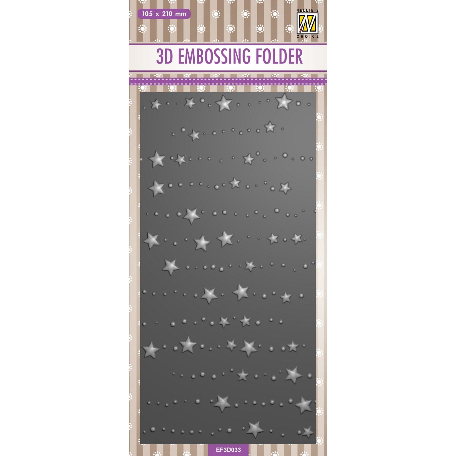 Nellie's Choice • 3D Cartella per Goffraturas Slimline Stars & Dots