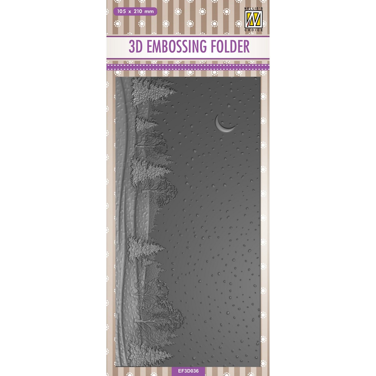 Nellie's Choice • 3D Embossing Folders Slimline Snowy Landscape