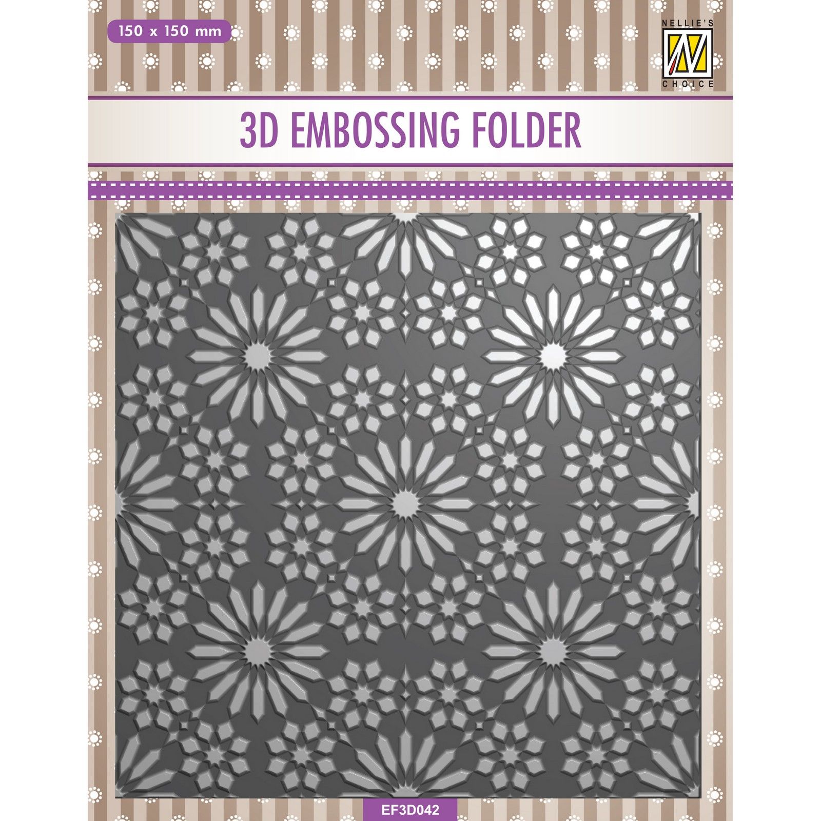 Nellie's Choice • 3D Embossing Folder Achtergrond Bloempatroon 15x15cm