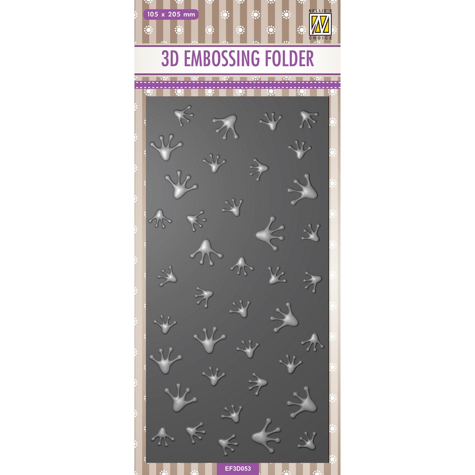 Nellie's Choice • 3D Embossing Folder Slimline Frog Footprints