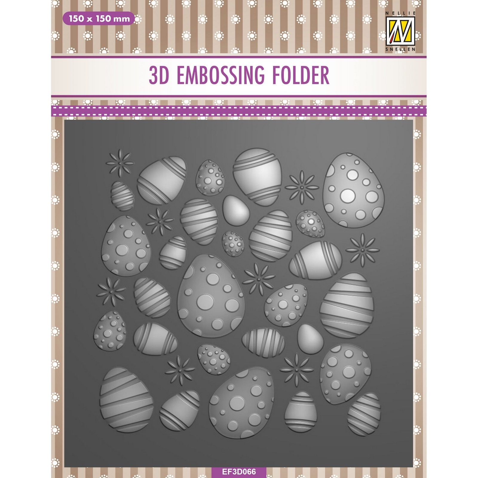 Nellie's Choice • 3D Embossing Folder Background Easter Eggs 5.9x5.9"