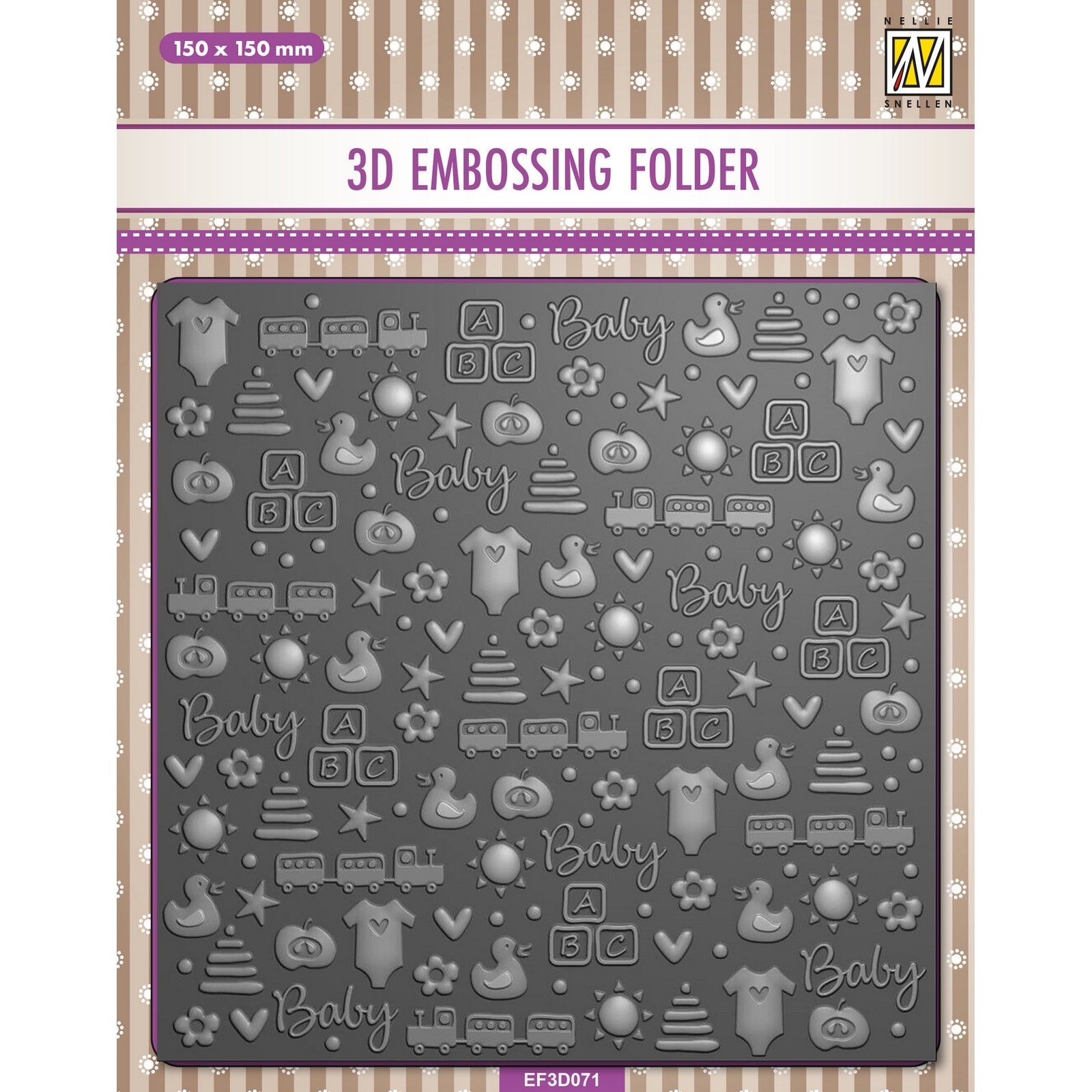Nellie's Choice • Background 3D Embossing Folder Babythings
