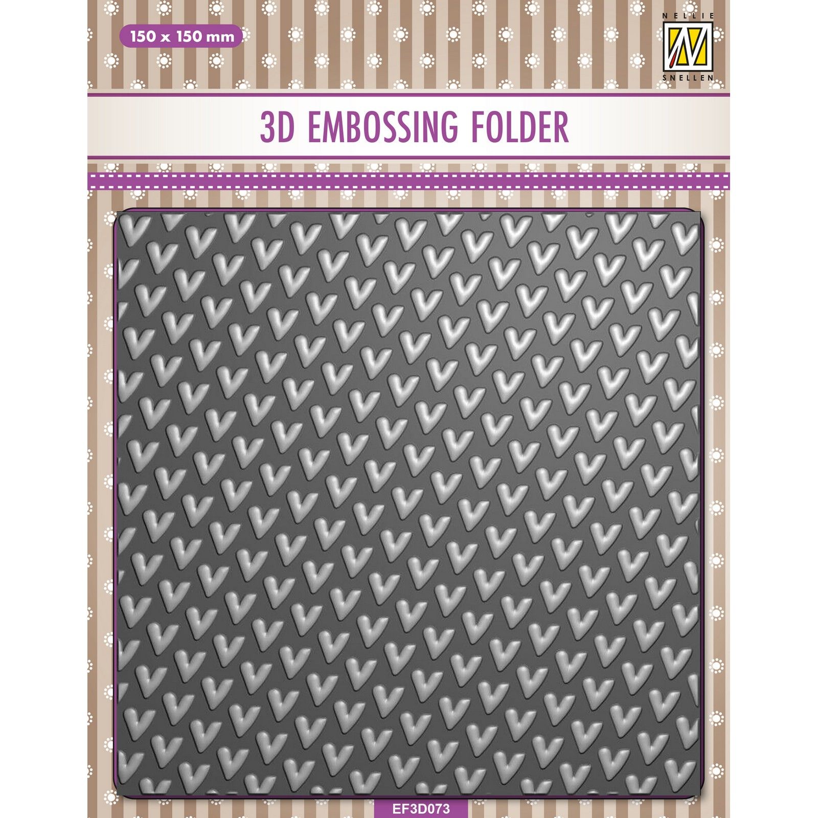 Nellie Snellen • Background 3D Embossing Folder Hearts
