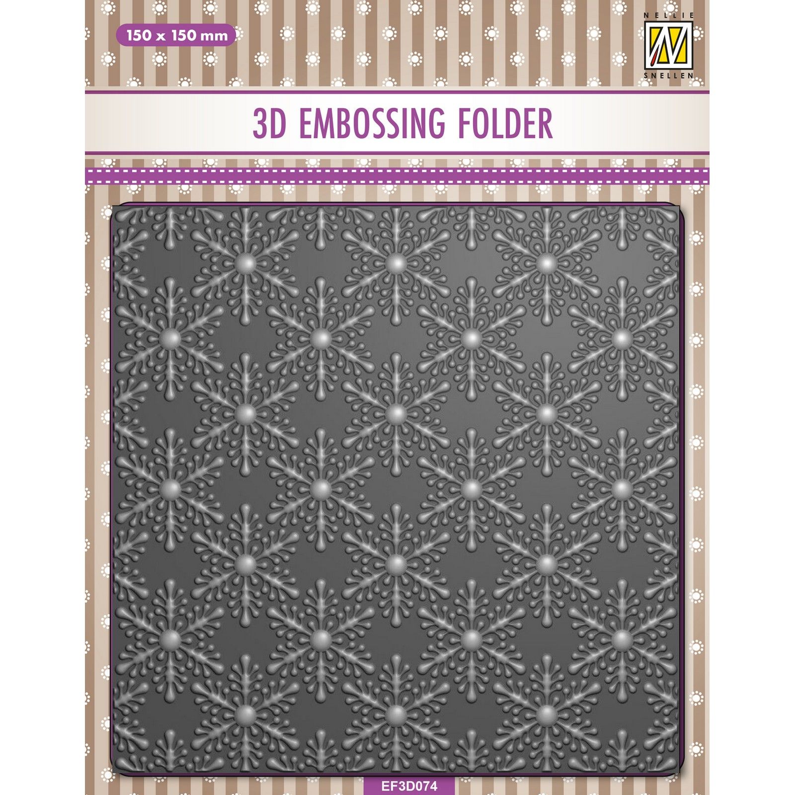 Nellie's Choice • 3D Embossing Folder Christmas Snowflakes