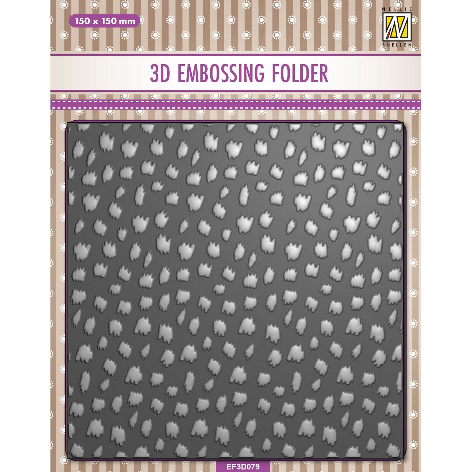 Nellie's Choice • 3D Embossing Folder Cheetah