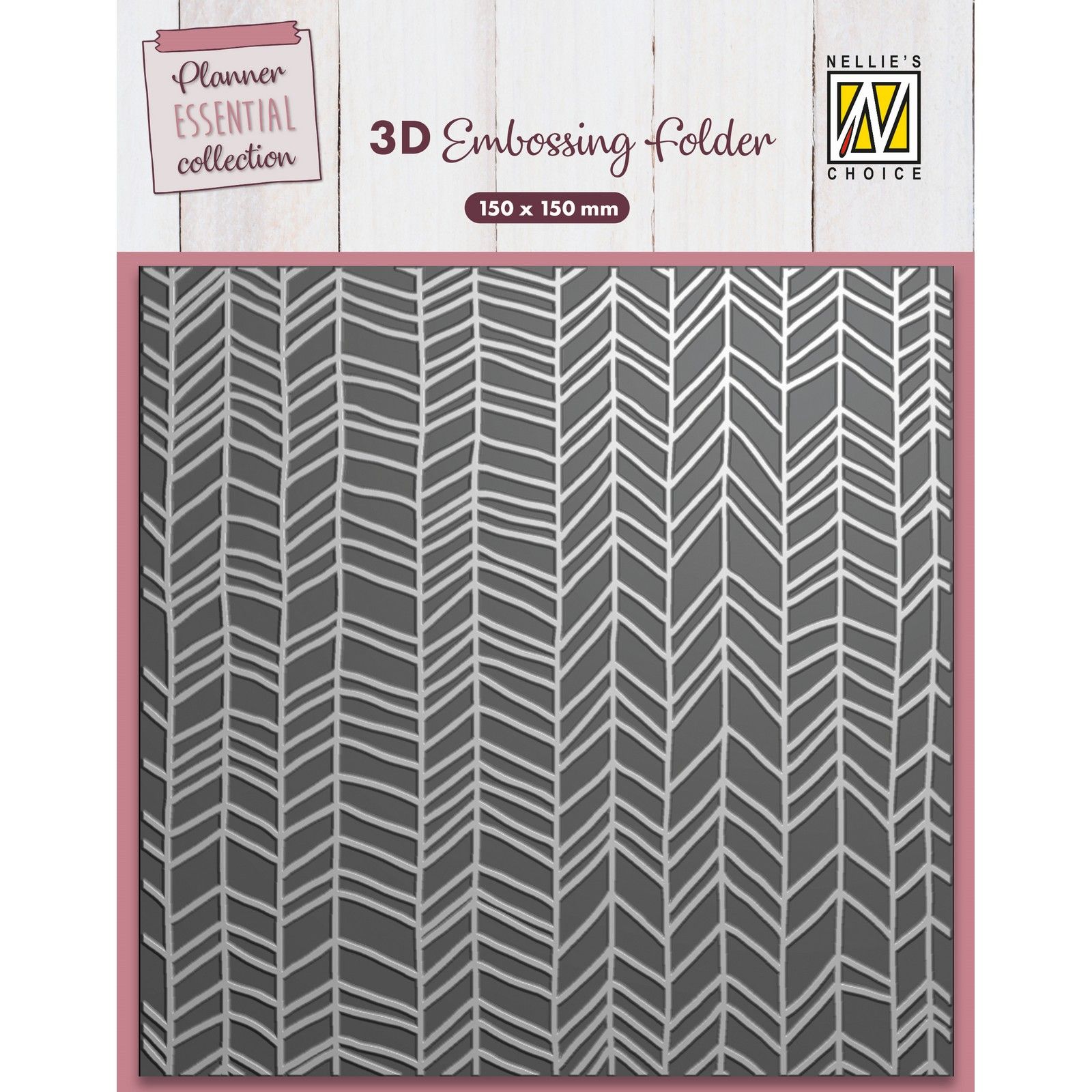 Nellie's Choice • Plaque d'Embossage Fond 3D Chevrons 15x15cm