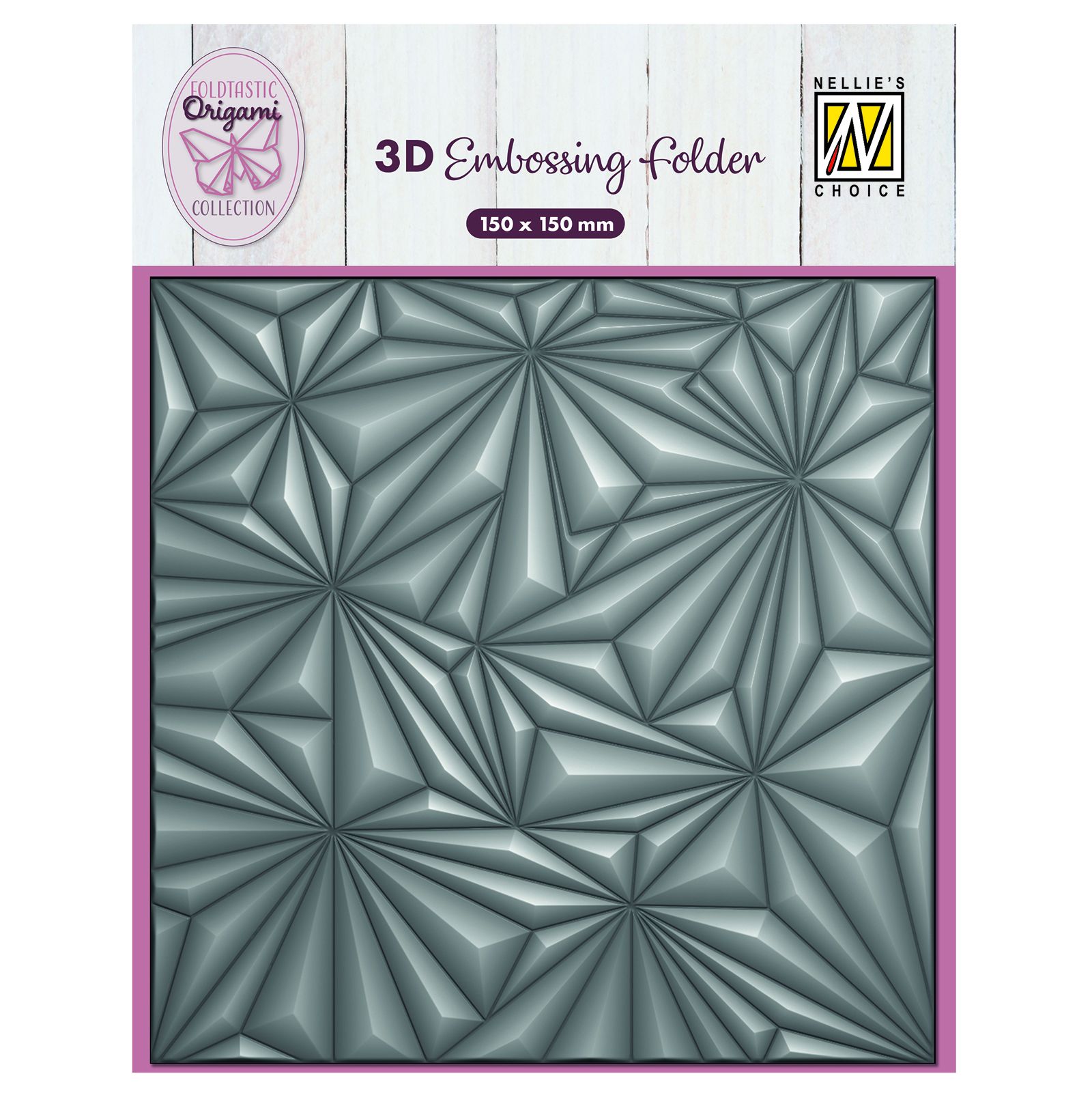 Nellie's Choice • 3D Embossing Folder Origami Stars