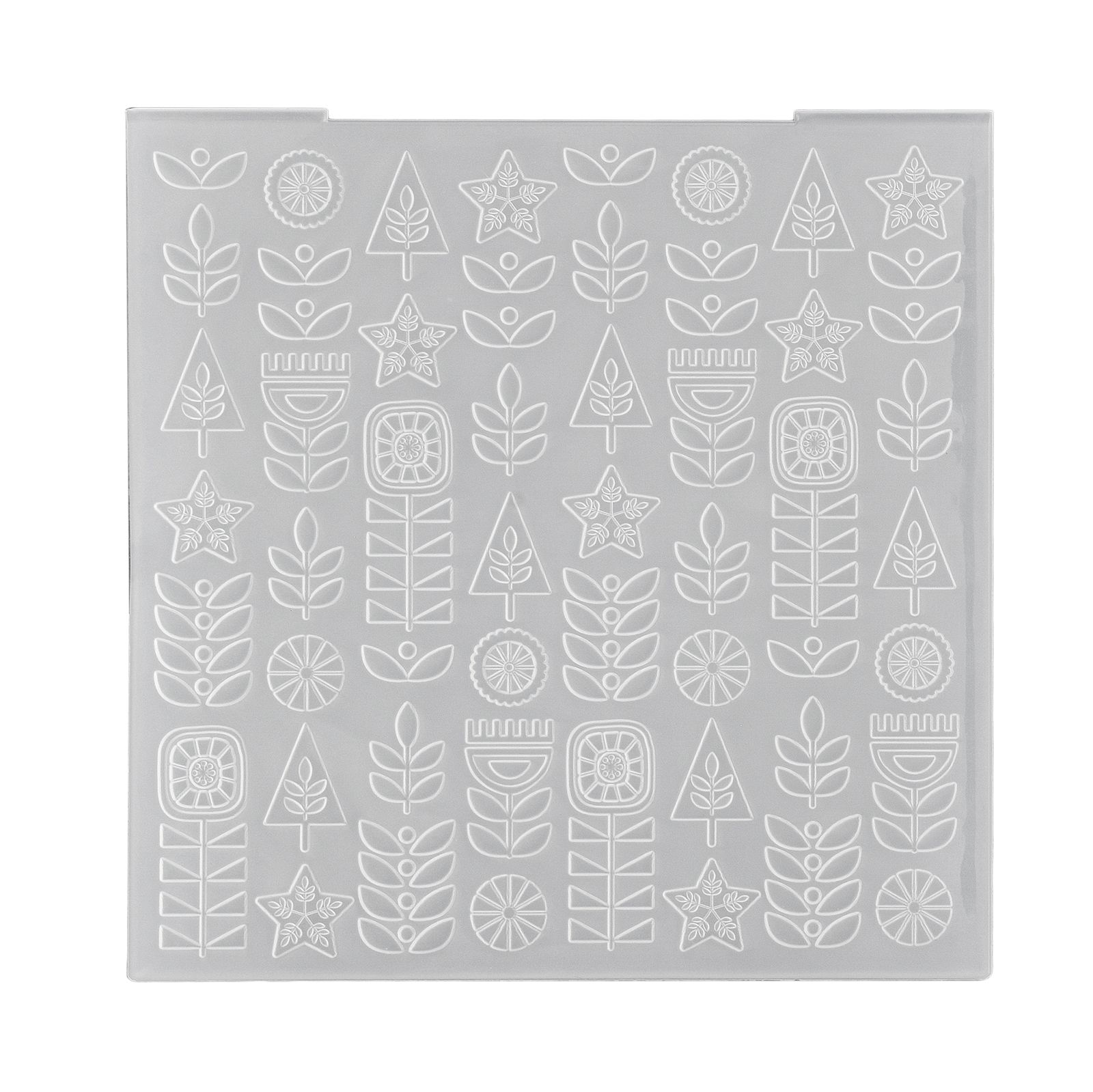 Nellie's Choice • 3D Embossing Folder Background Scandinavian Flowers 5.9x5.9"