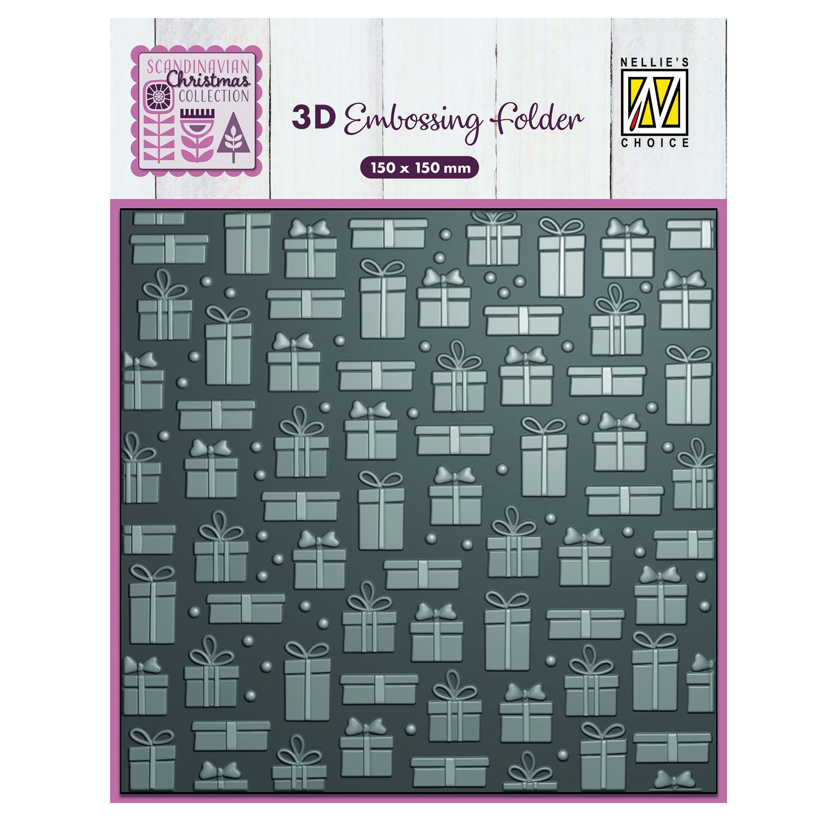 Nellie's Choice • 3D Embossing Folder Presents 6x6"