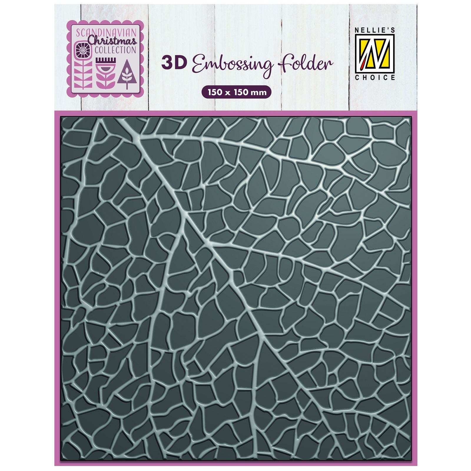 Nellie's Choice • 3D Embossing Folder Achtergrond Bladafdruk 15x15cm